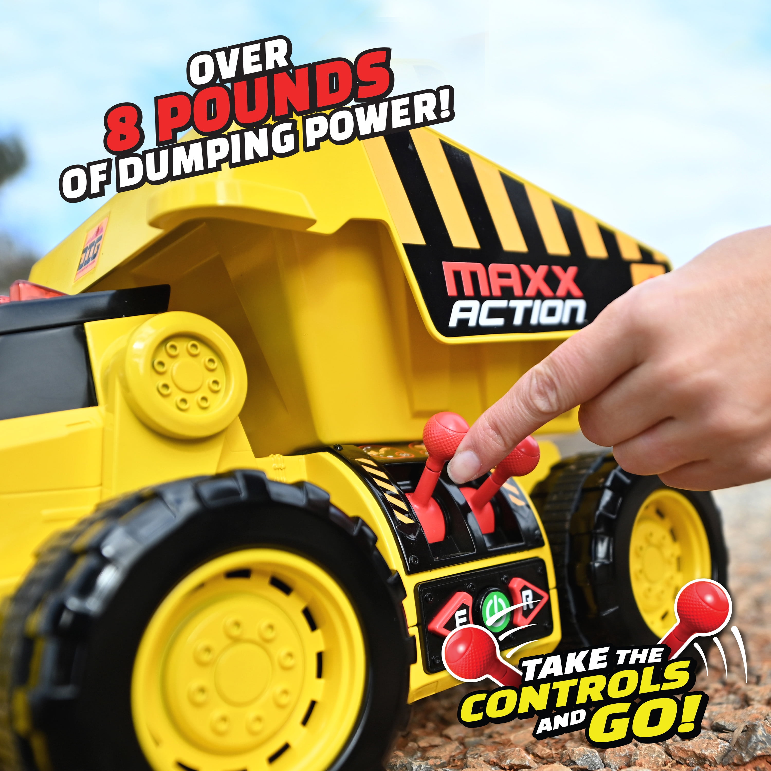 Maxx Action Motorized 2-in-1 Dig Rig Construction Truck with Lights and Sounds (18 in) ngemg