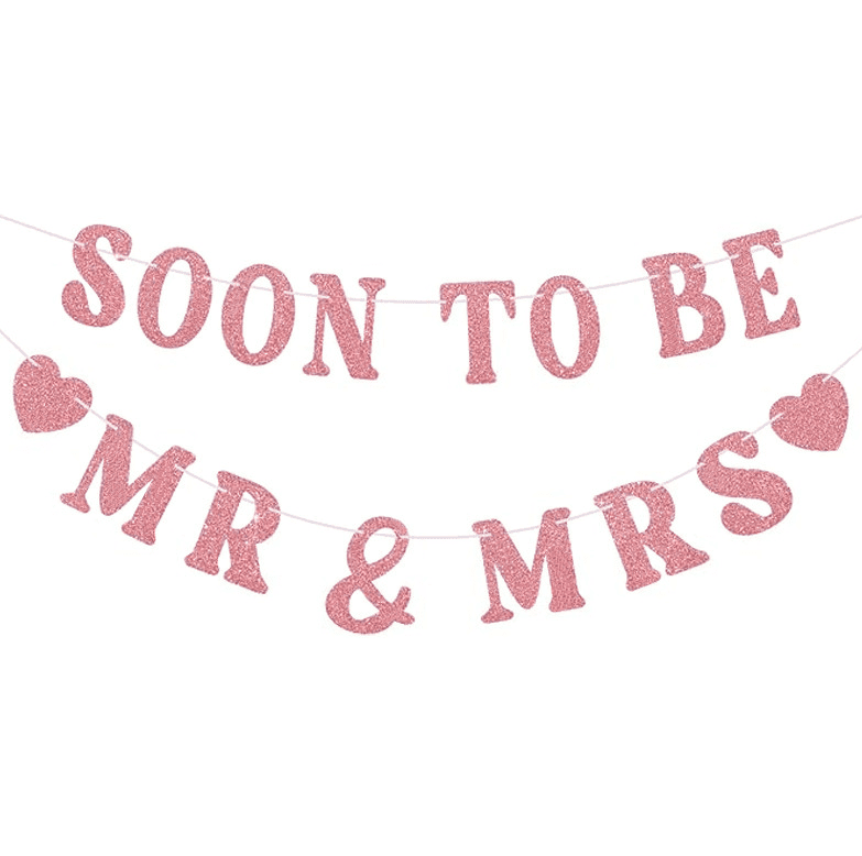 Generic Soon to Be Mr & Mrs Banner (Pink, 1 Pack) d3ypq