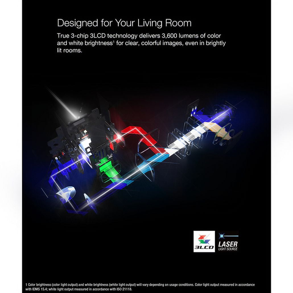 Epson EpiqVision Ultra LS650 Smart Streaming Laser Projector (White, 120 in) fq7z4