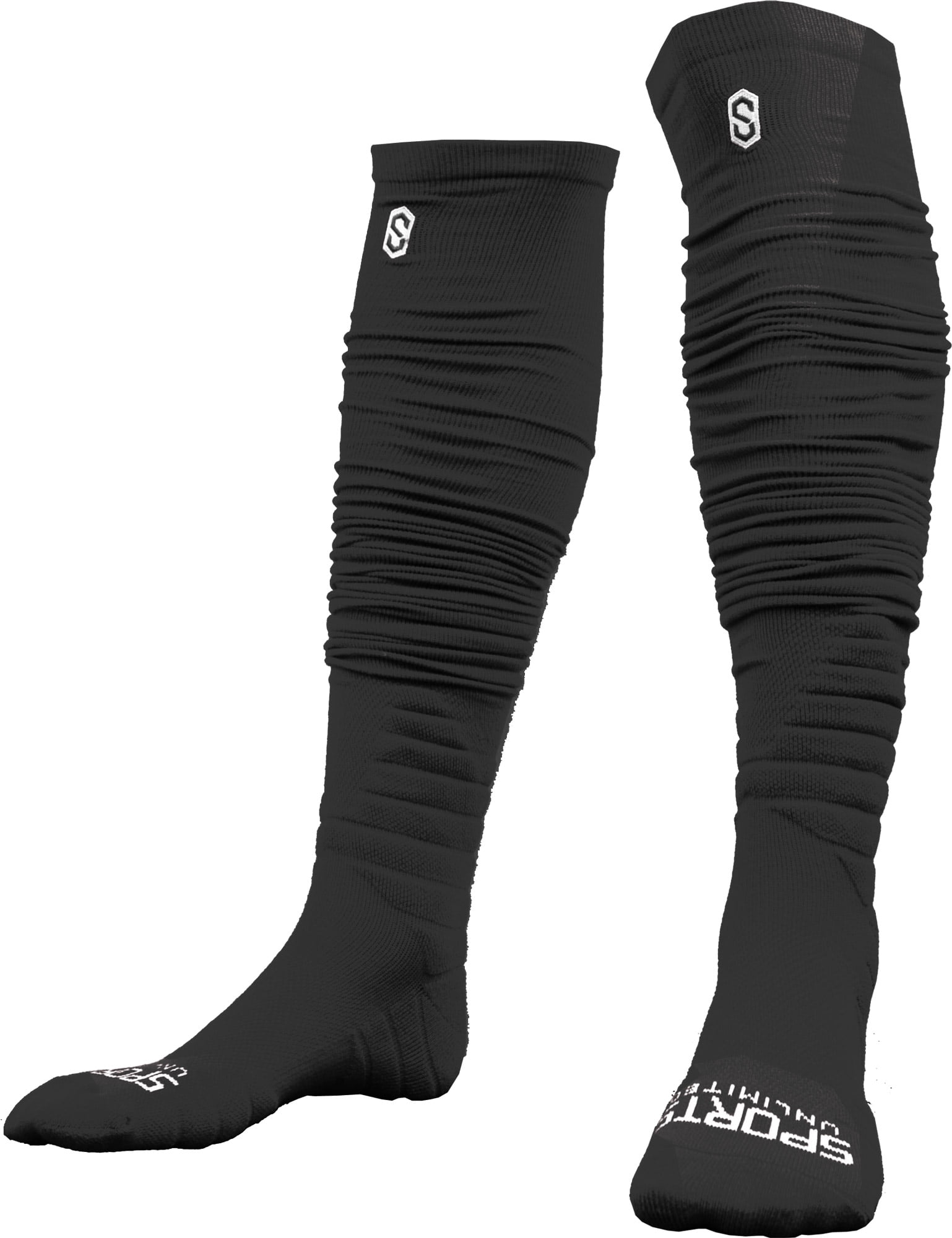 Sports Unlimited Gameday Drip Scrunch Football Socks (White, L/XL) ksvlr