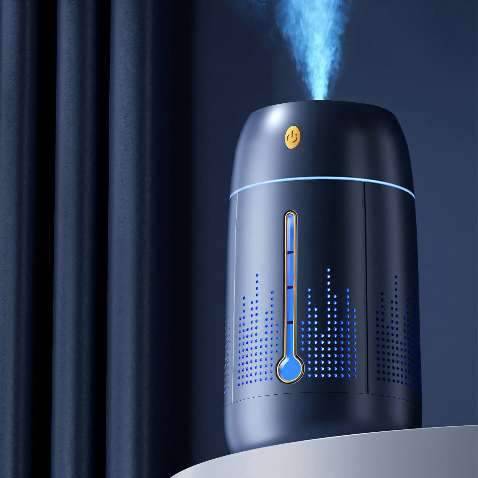 Hibibud Ultrasonic Humidifiers for Bedroom, Quiet Cool Mist Air Moisturizer (Blue, 2 Pack) 63w6f