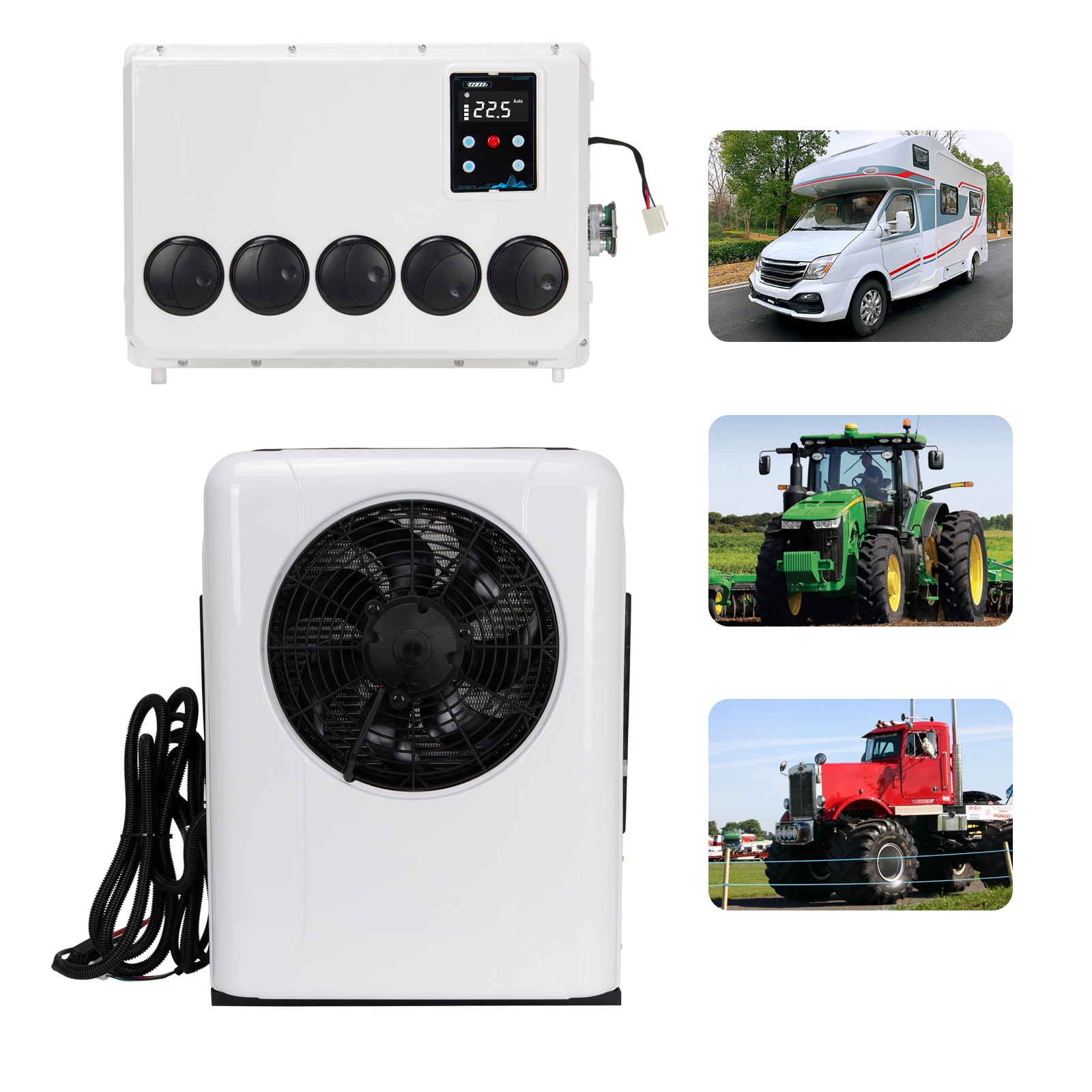 Jrswin 12V 12000BTU Split Air Conditioner for Semi Trucks RVs and Motorhomes (White) x5vtl