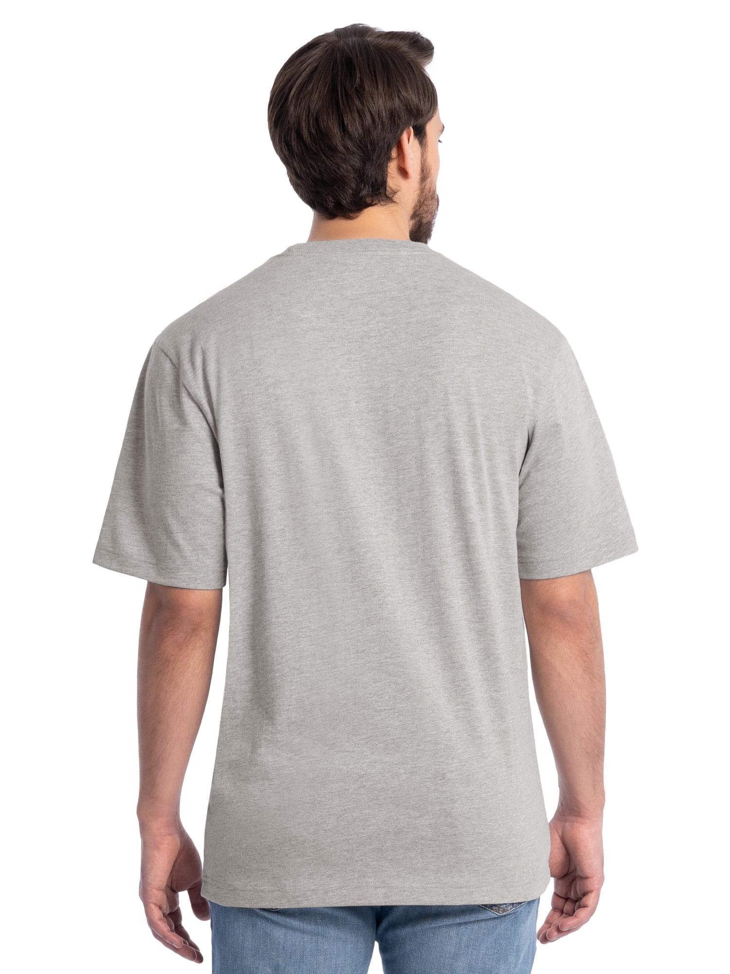 Wrangler Workwear Men's Short Sleeve Pocket T-Shirt (Grey, S) 3-Pack scu55