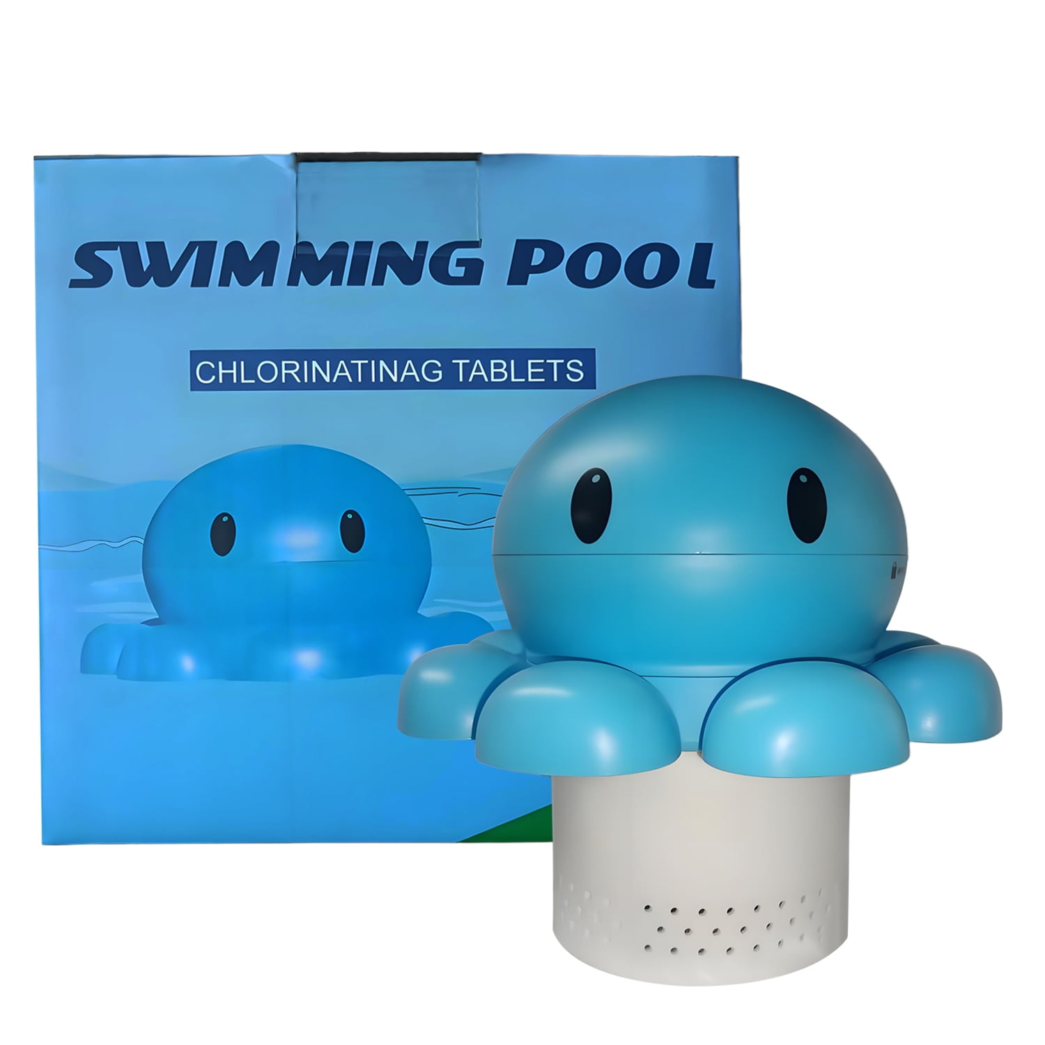 Ninglu-Choice Chlorine Tablet Dispenser, Floating Pool Chemical Feeder for Spa and Hot Tub (Holds 4 Tablets, 3 in) 17s0m