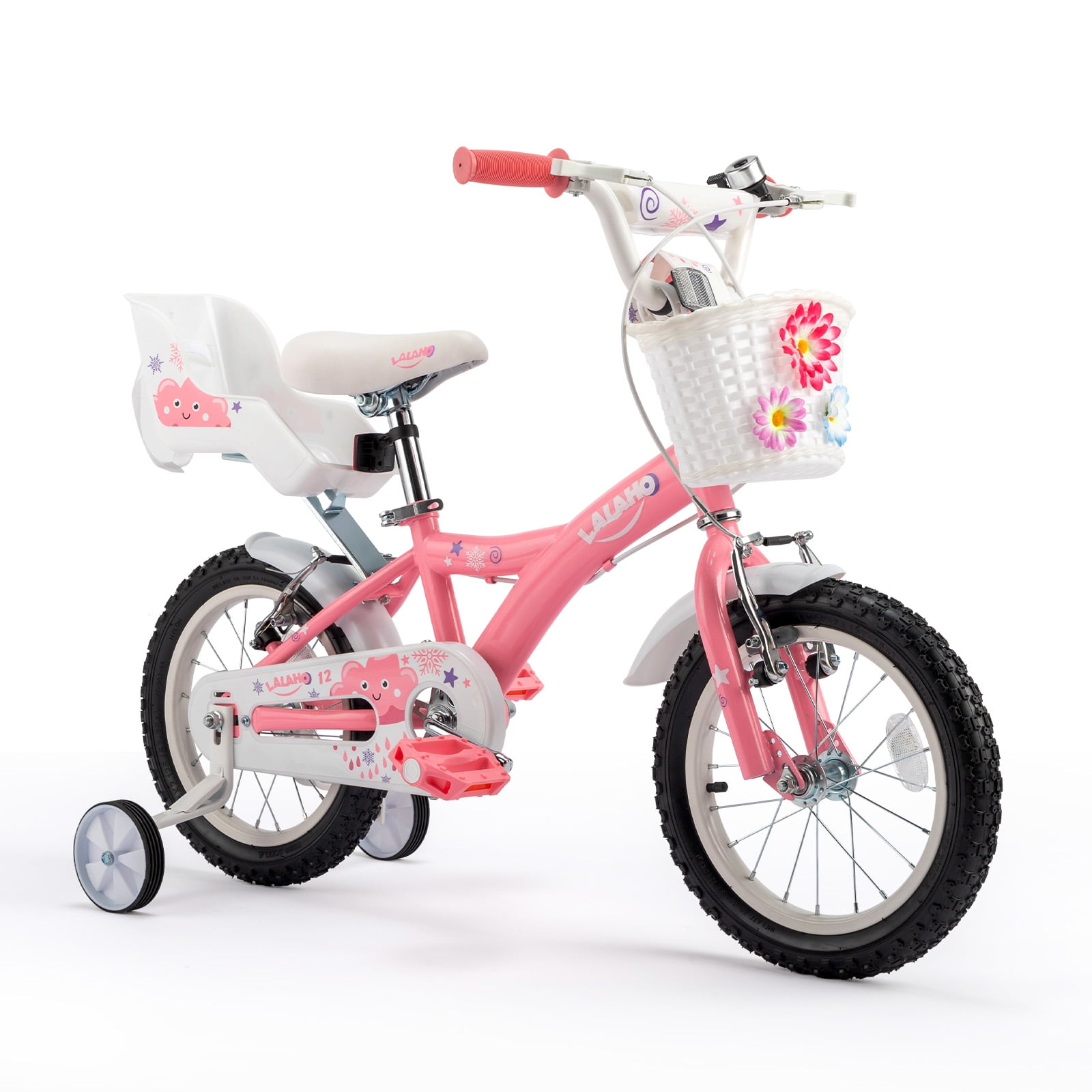 Ktaxon Kids Bike with Training Wheels, Beginner Bicycle for Boys and Girls (Blue, 12 in) hn3f6