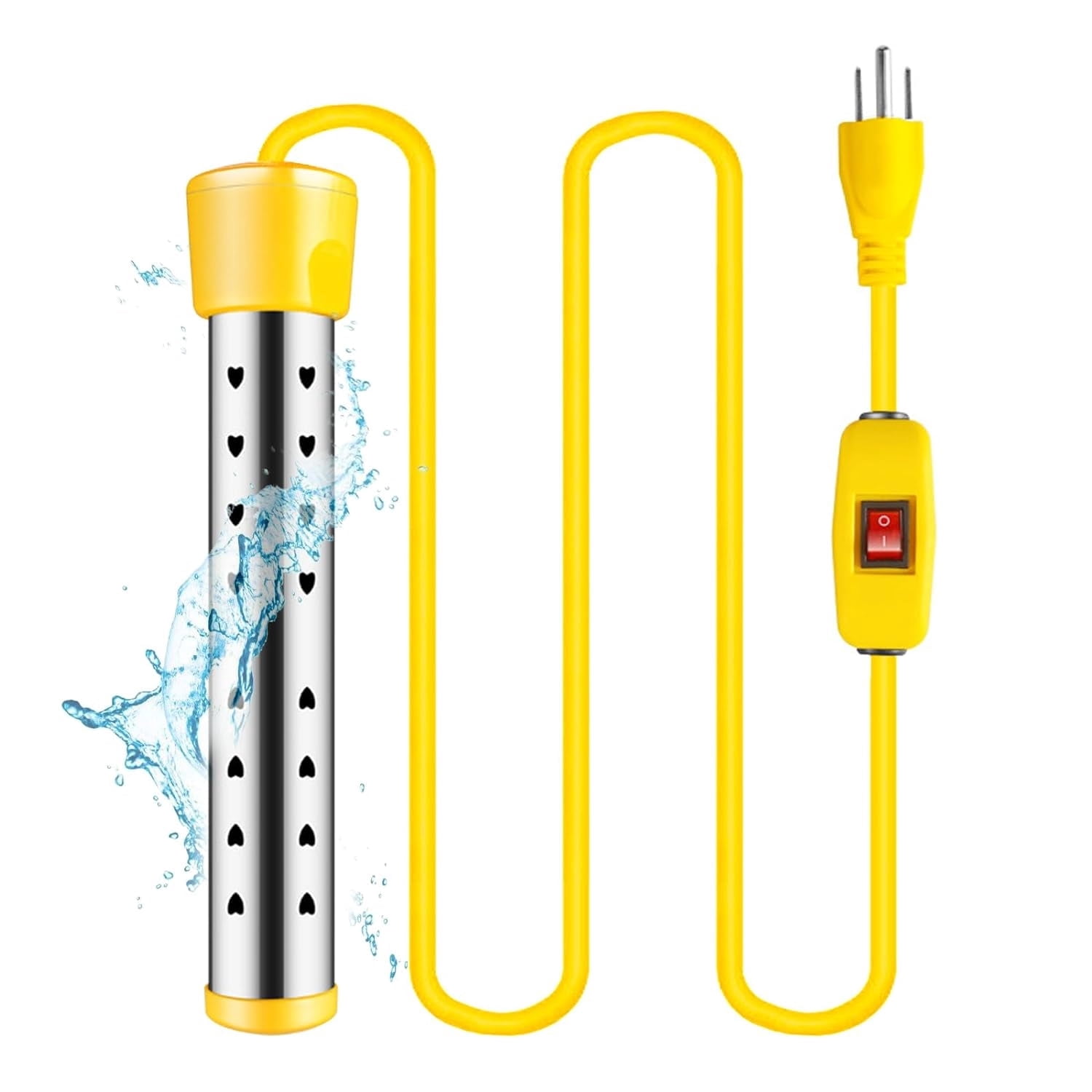USTOP Immersion Water Heater, Portable Electric Bucket Heater with Temperature Control (5 gal) t1f05