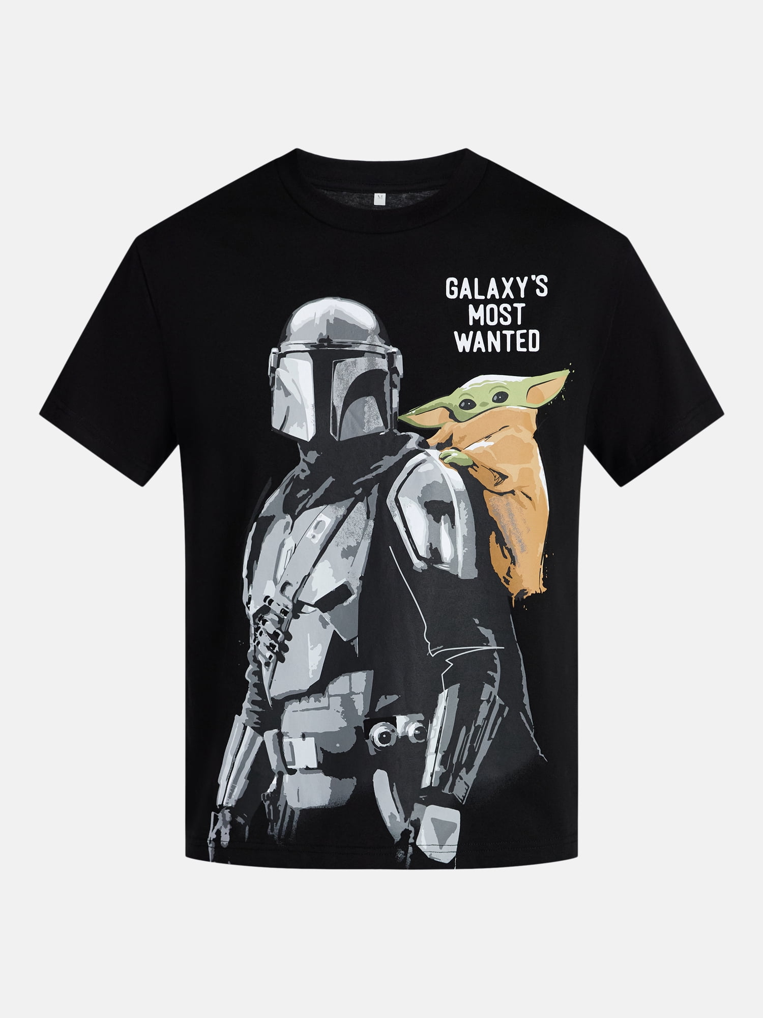 Star Wars The Mandalorian Mando and Grogu Graphic Tee (Black, S-3XL) edhr6