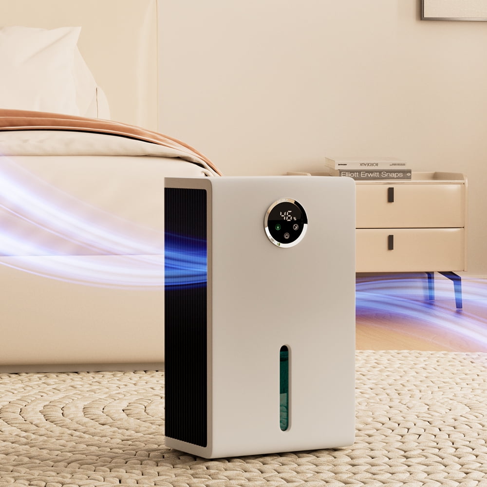 Topteng Dehumidifier for Home, Quiet Portable Air Dryer with LED Touch Screen and 7-Color Ambient Light (White, 120 oz) iqgjl