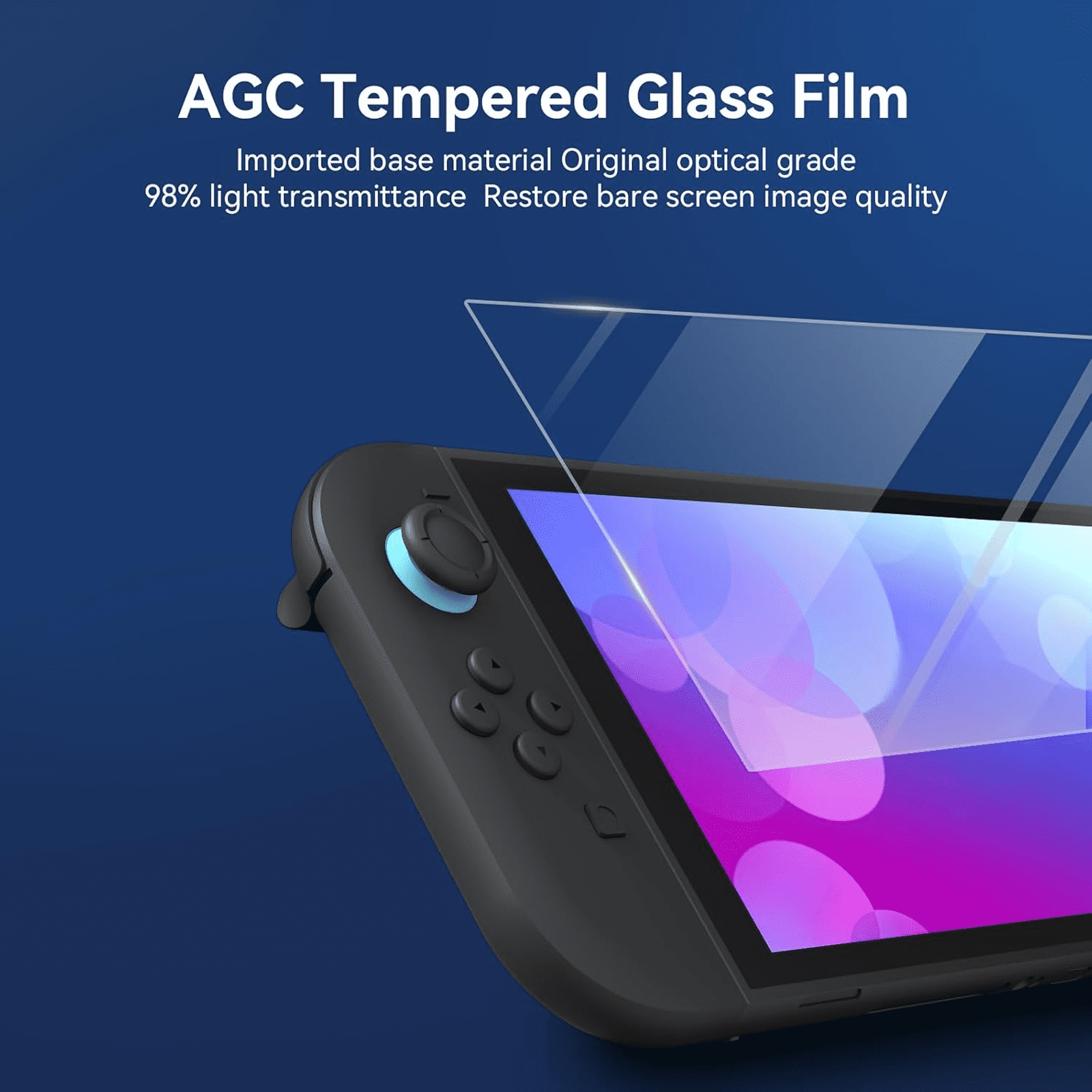 GeekShare Tempered Glass Screen Protector for Switch 2, Scratch-Resistant HD Clarity (Clear, 2 Pack) x2t4r