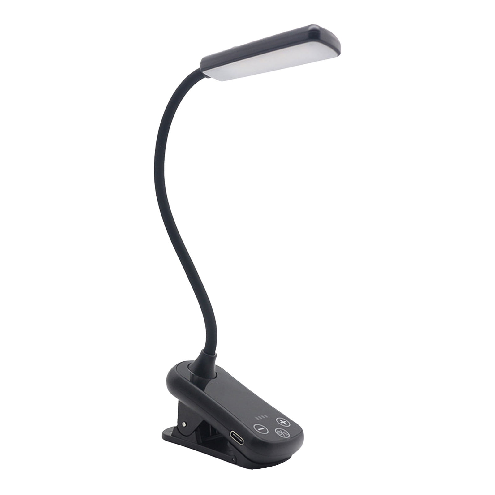 SGCYLOWQ LED Rechargeable Reading Light, Clip-on Book Lamp for Bed Headboard (Black, 1 Pack) 9dp1r