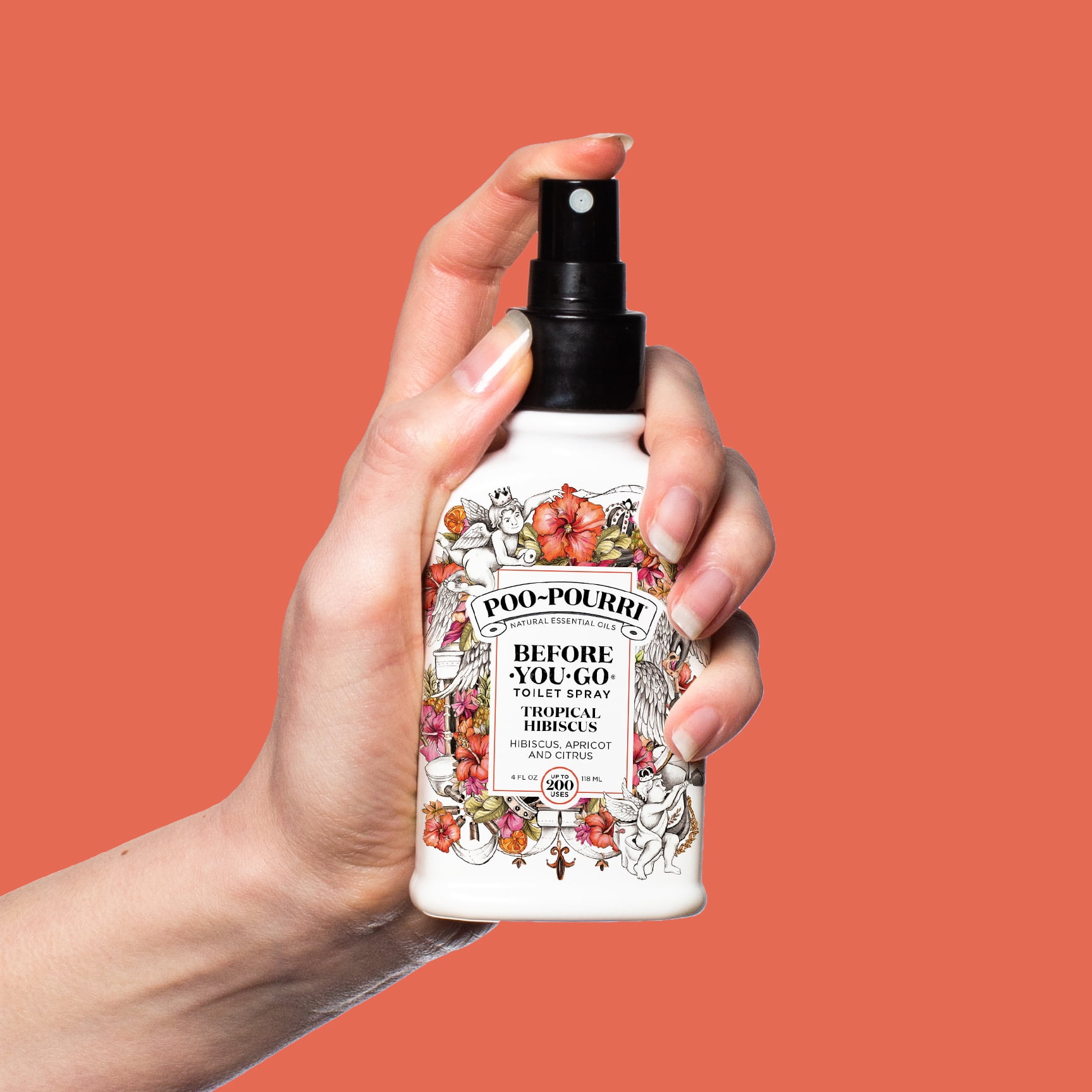 Poo-Pourri Before You Go Toilet Spray, Tropical Hibiscus Scent (4 oz) h4udx