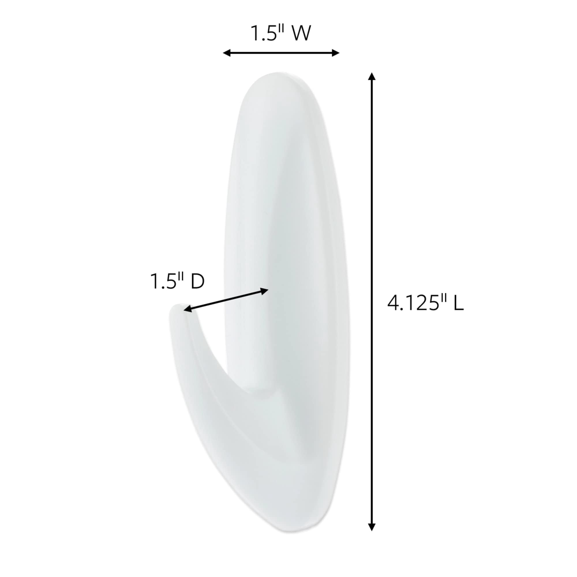 Command Large Wall Hooks, Damage-Free Adhesive Hanging Organizer for Home and Office (White, 16 Hooks with 24 Strips) 3ihr0