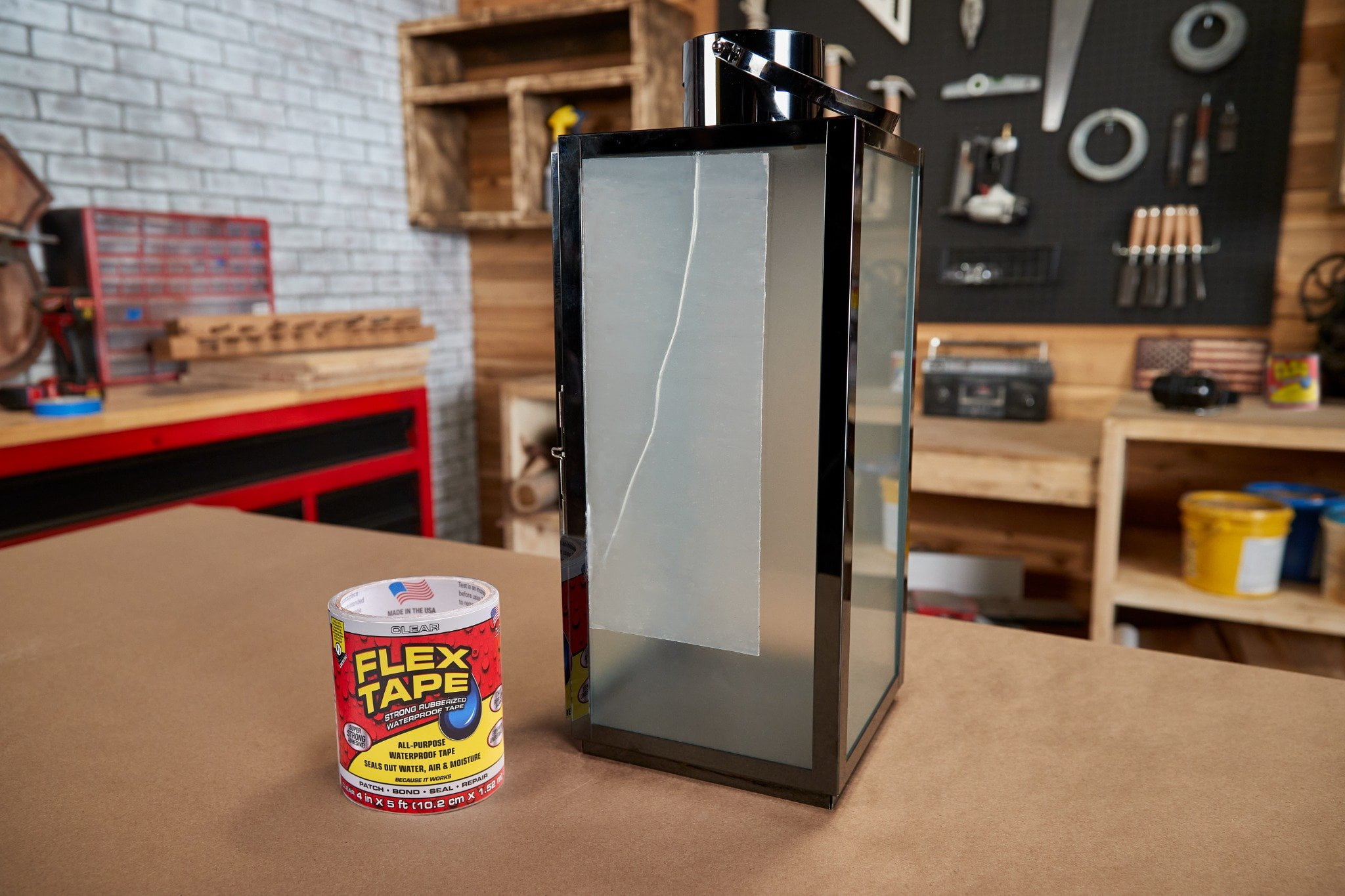 Flex Seal Strong Rubberized Waterproof Adhesive Tape (Clear, 4 in x 5 ft) 25n75