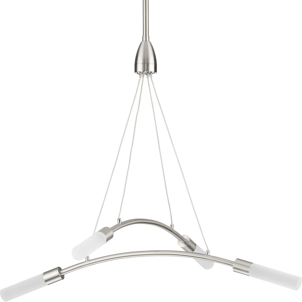 Progress Lighting Kylo LED Four-Light Chandelier (Brushed Nickel, 24 in) 1ewdz