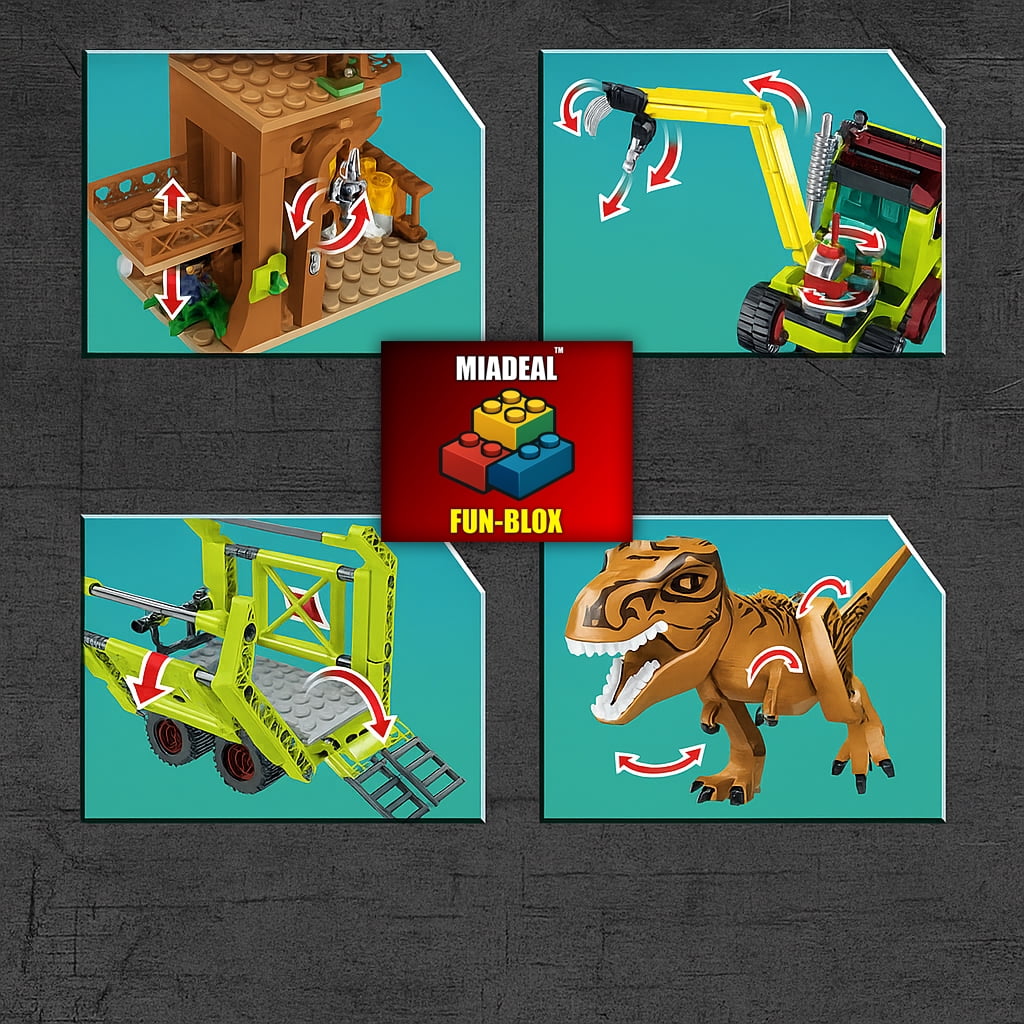 MIADEAL Jurassic Dinosaur Building Blocks Set, STEM Educational Construction Toy (517 Pieces) oou6j