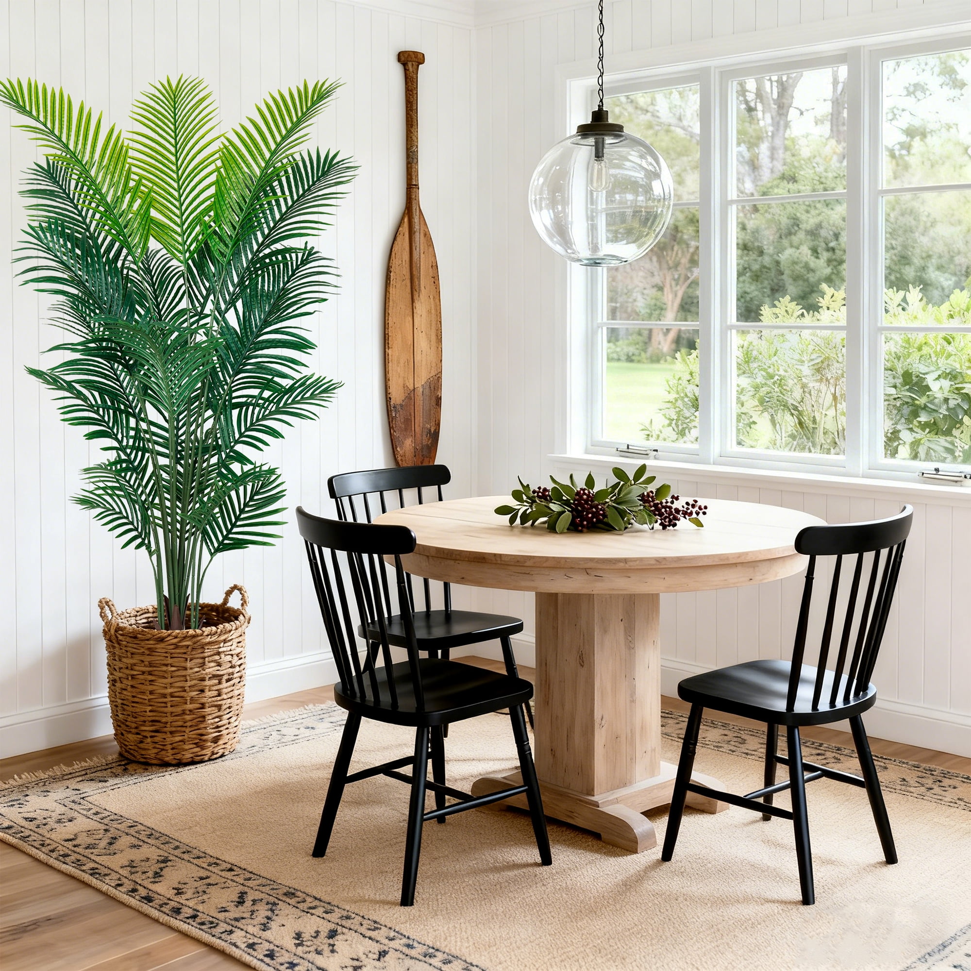Olivivi Artificial Palm Tree 6ft Tall Faux Silk Plant for Home and Office Decor (Green, 6 ft) 5fr0e