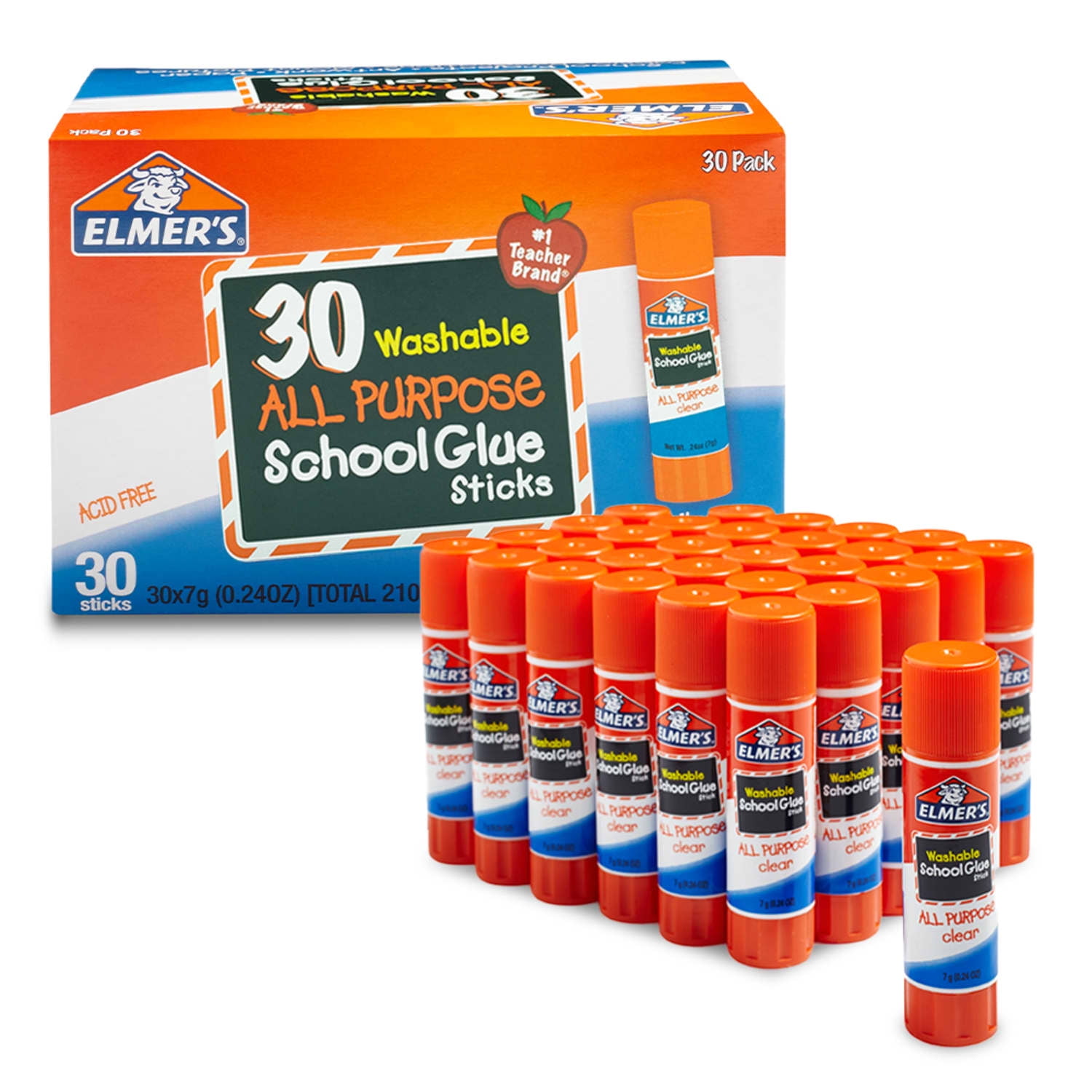 Elmer's All-Purpose Glue Sticks (Clear, 30 Pack) mg76y