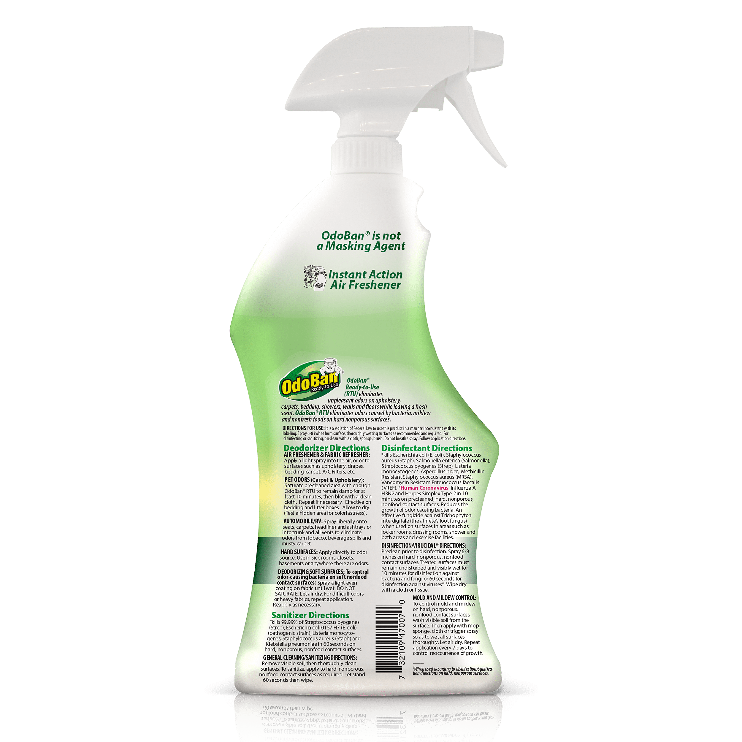 OdoBan Disinfectant and Odor Eliminator Multi-Purpose Cleaner (Original Eucalyptus Scent, 1 Gallon Concentrate and 32 oz Ready-to-Use Spray) 52hgw