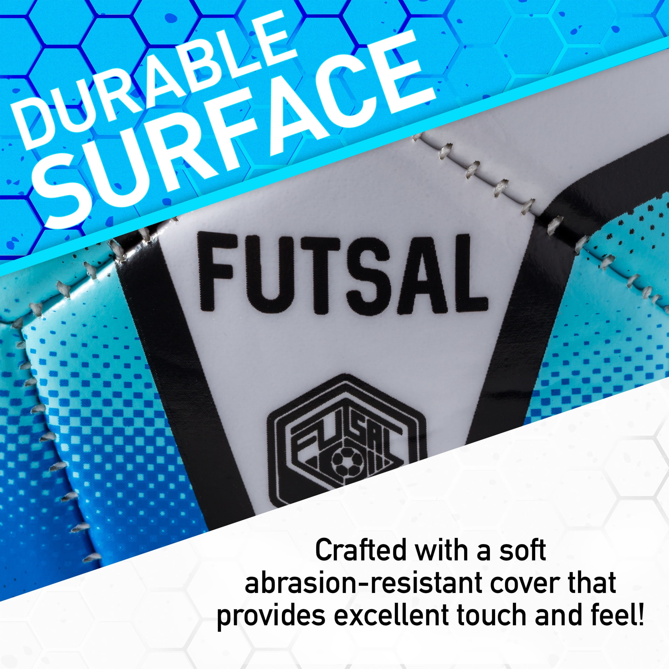 Franklin Sports Futsal Ball Low Bounce Indoor Soccer Training Ball (Blue, Size 4) qbra9