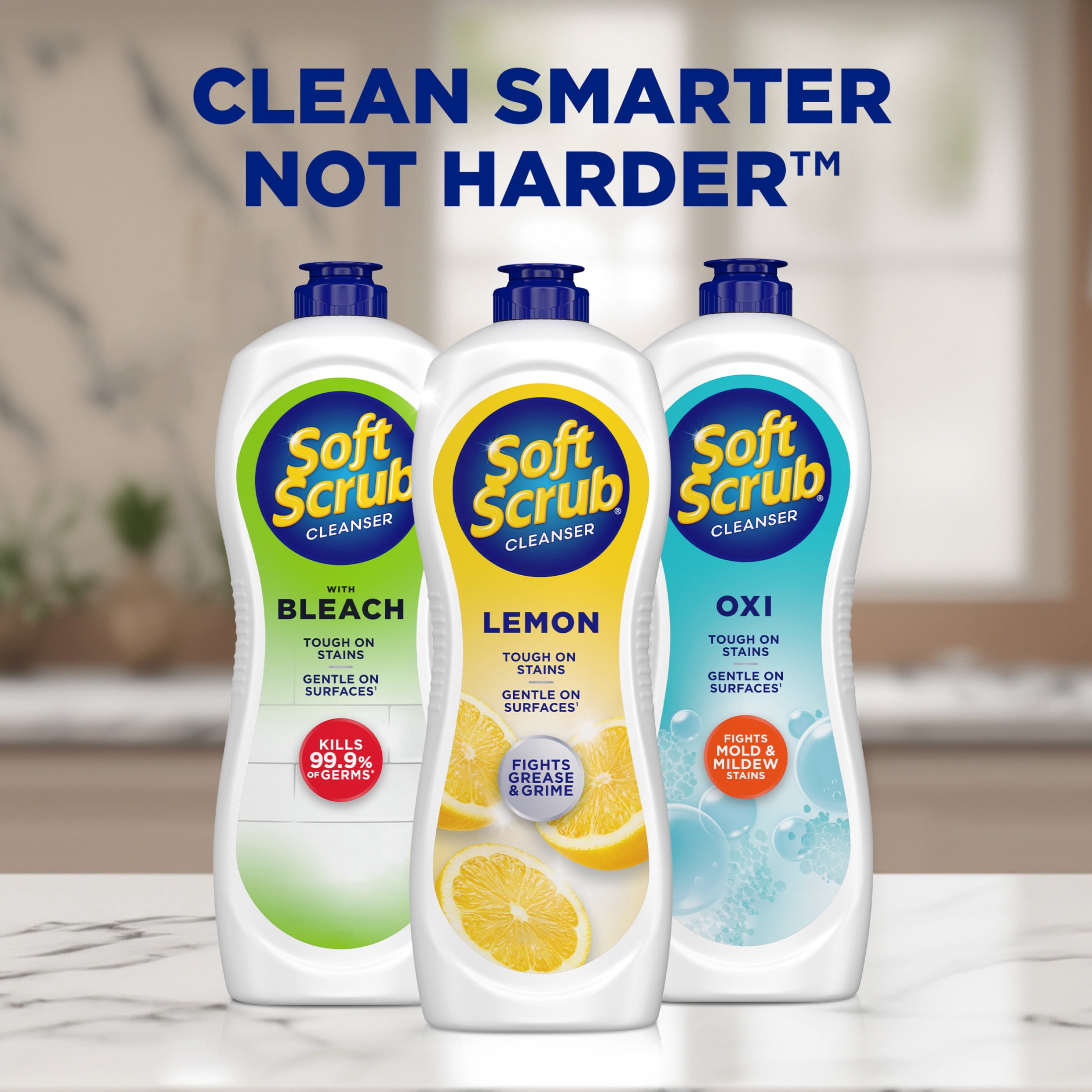 Soft Scrub Multi-Surface Cleanser, Lemon Scent, Grease & Grime Remover (24 oz) olhly - Image 12