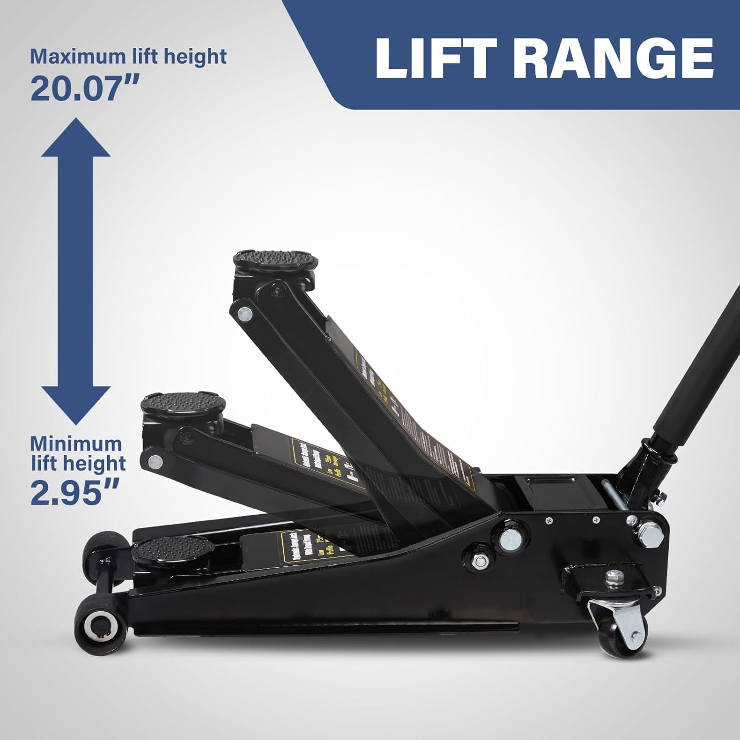 Ktaxon 3 Ton Hydraulic Floor Jack, Heavy-Duty Low-Profile Car Lift (Black, 6000 lb) j8emp