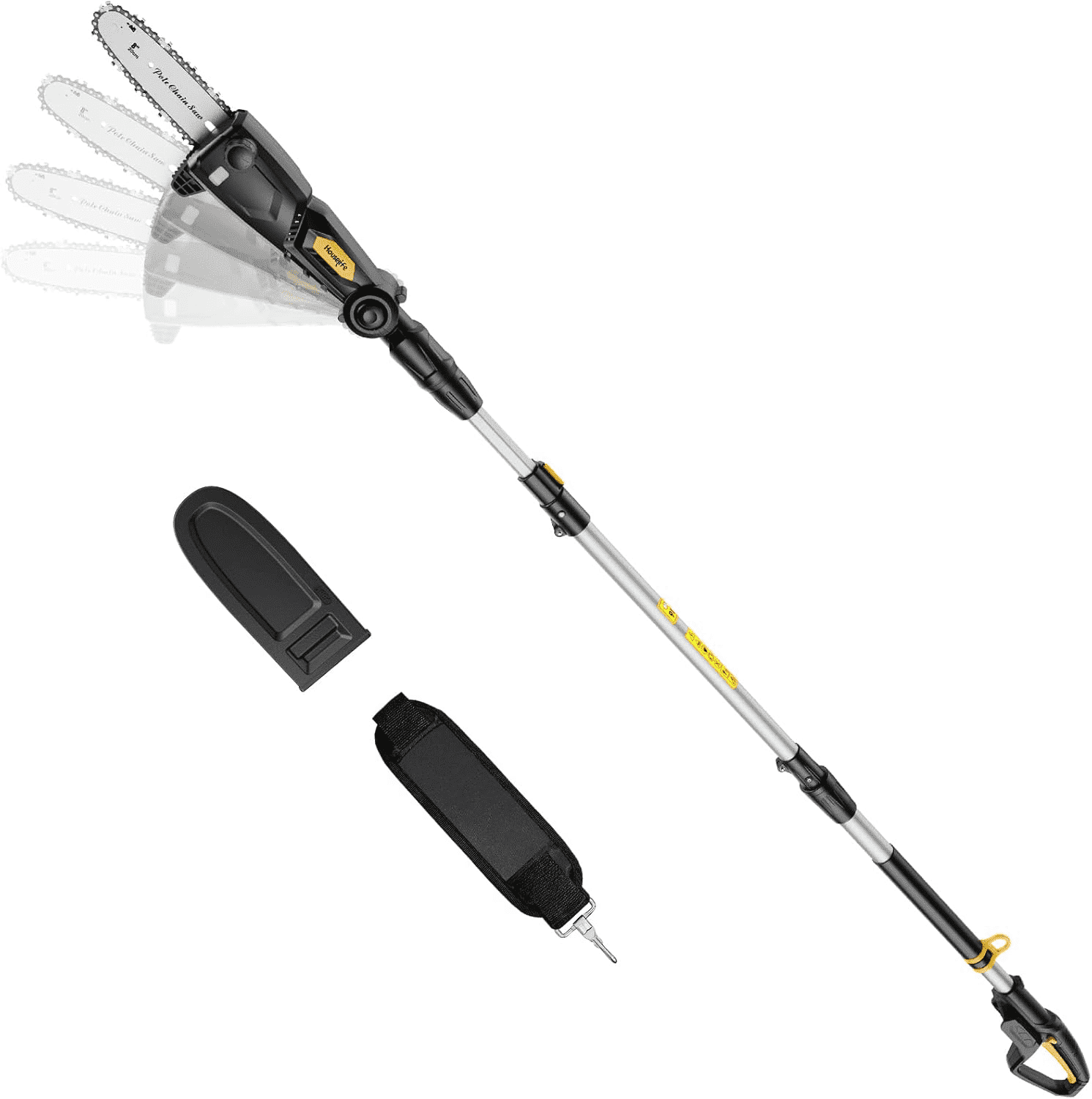 Generic Cordless Pole Saw for Dewalt 20V Max Battery, 14.8ft Reach Telescopic Electric Chainsaw with 4-Angle Adjustable Head (8 in, Tool Only) zgg36