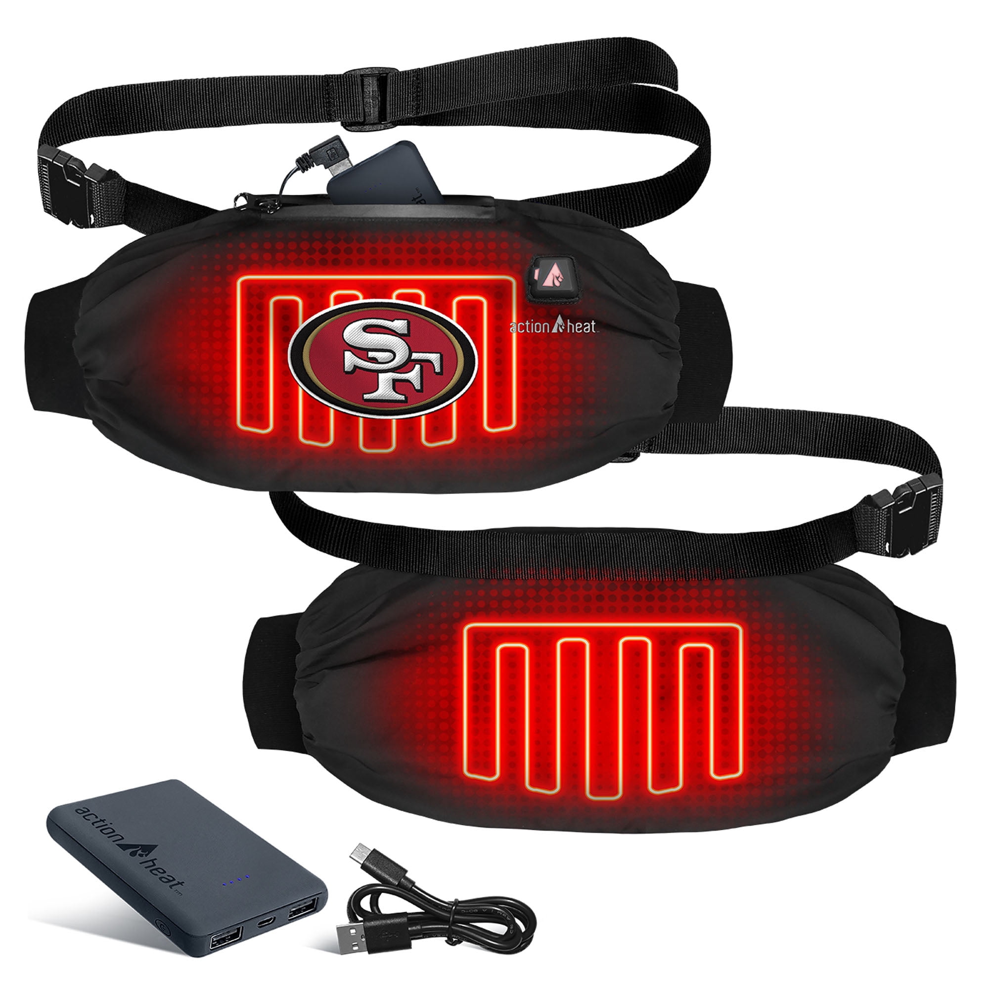 ActionHeat San Francisco 49ers 5V Battery Heated Hand Muff (Black, One Size) w0we0
