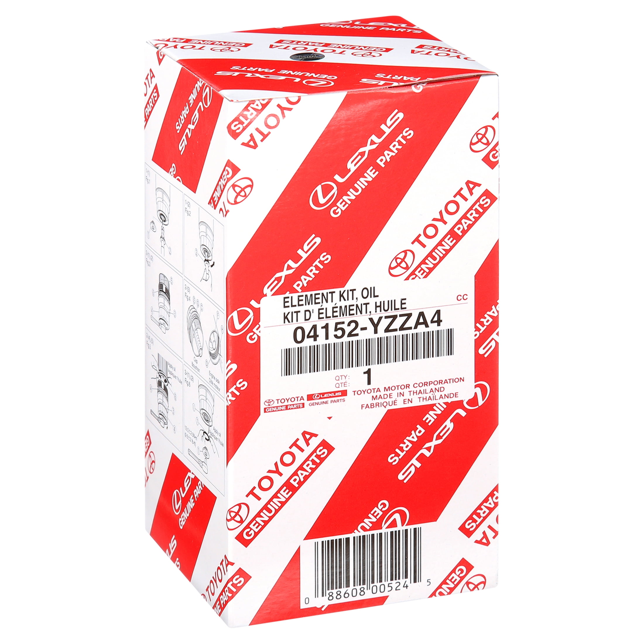 Toyota Genuine OEM 04152-YZZA4 Engine Oil Filter (6.3 in x 3.2 in x 3.2 in) ql7e2