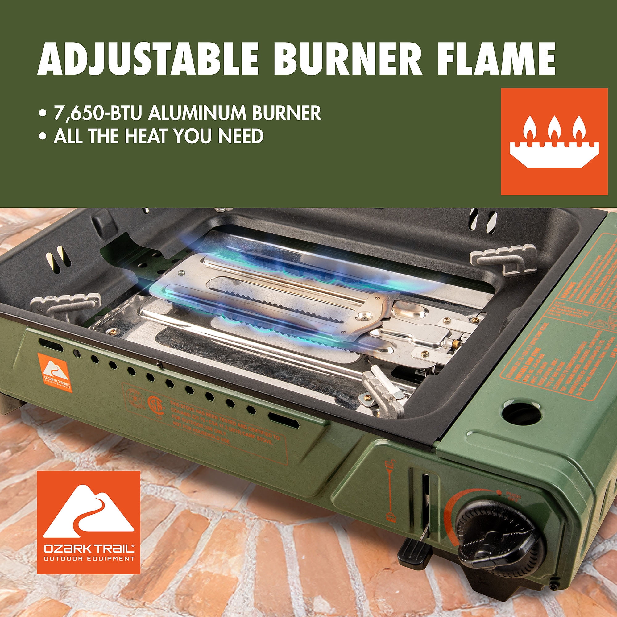 Ozark Trail 1-Burner Portable Butane Outdoor Griddle (161 sq in Cooking Surface) ctk1q