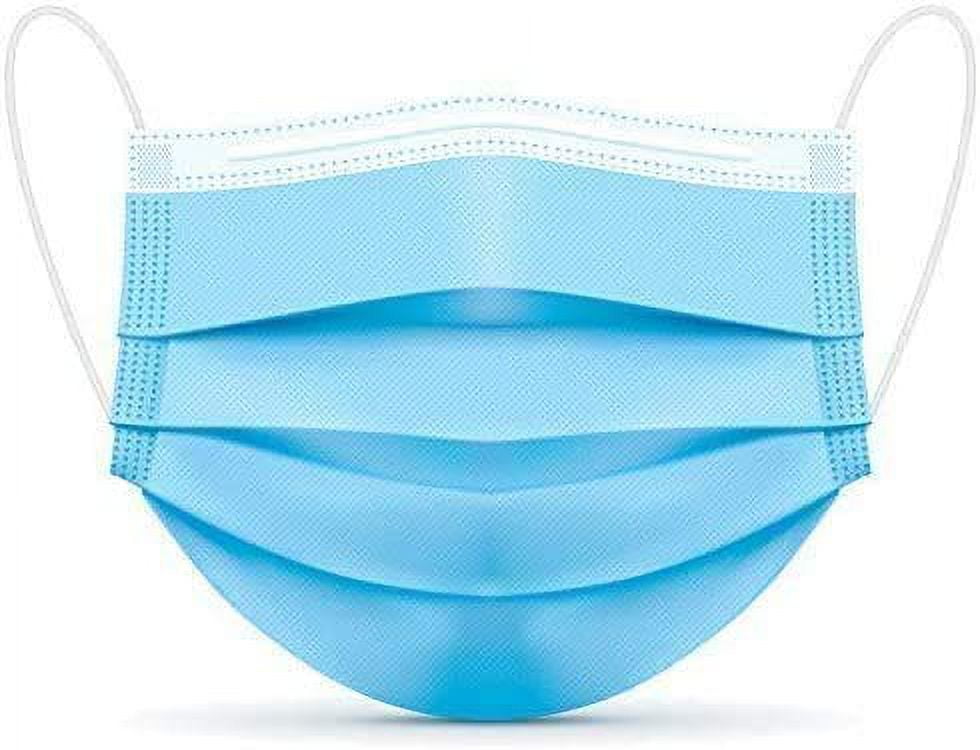 SUWU Disposable 3-Ply Face Masks, Breathable Protective Facial Covers with Elastic Earloops (Blue, 50 Pack) olv61