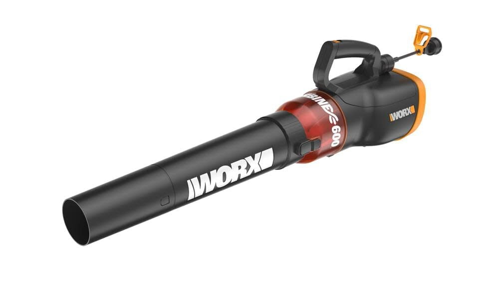 WORX WG520 Turbine 600 Electric Leaf Blower, 600 CFM High-Capacity Airflow (Orange/Black, 18.19 in x 9.76 in x 11.02 in) inixz