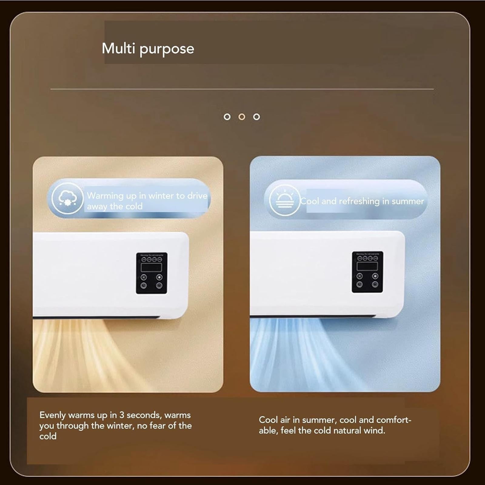 Fankiway Smart Electric Wall Heater with Remote Control (Fast Heating, 1500W) 33ynn