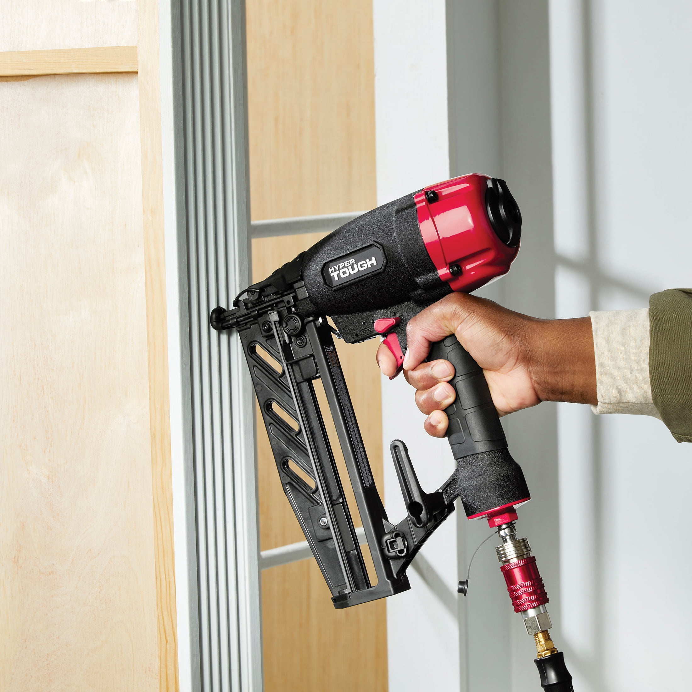 Hyper Tough 16-Gauge Pneumatic Straight Finish Nailer (Black, 2.5 in) b4rtl - Image 4