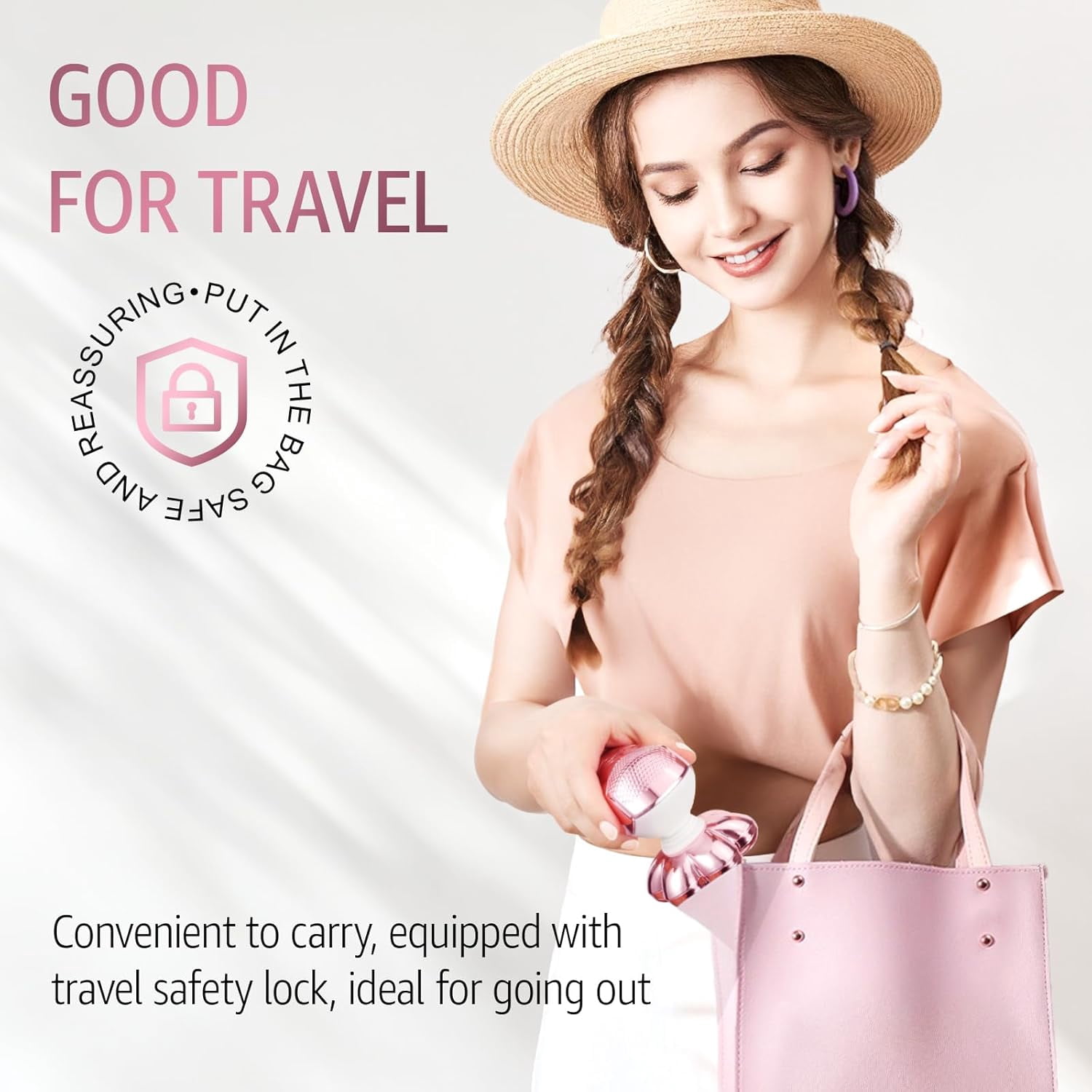 Skdwakiz 5-in-1 Electric Shaver for Women, Cordless 7D Rotary Razor for Legs and Bikini (Pink) sa9nm