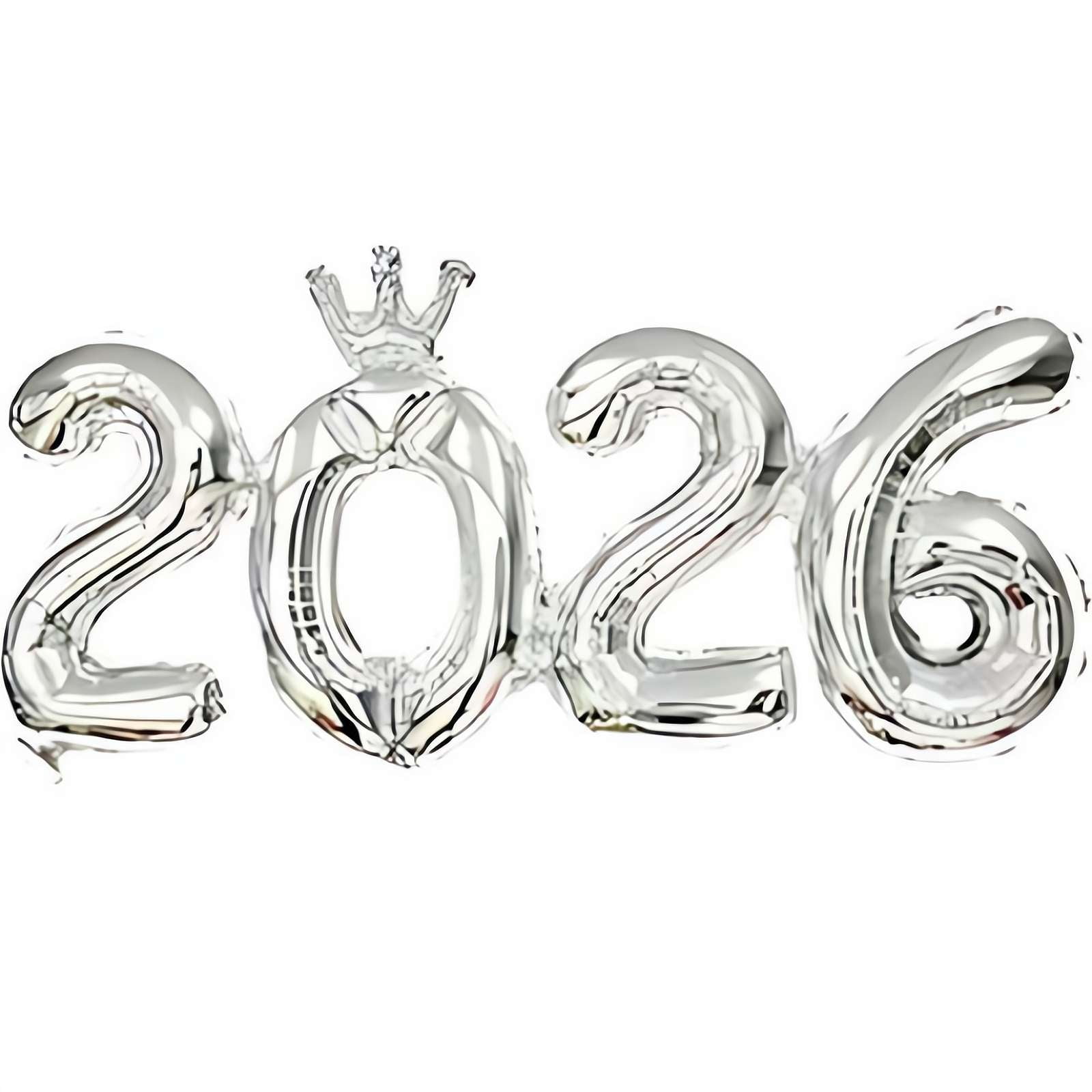 Generic 2026 Number Balloon Set for New Years Eve and Graduation Party Decorations (Gold, 40 in) ic35e