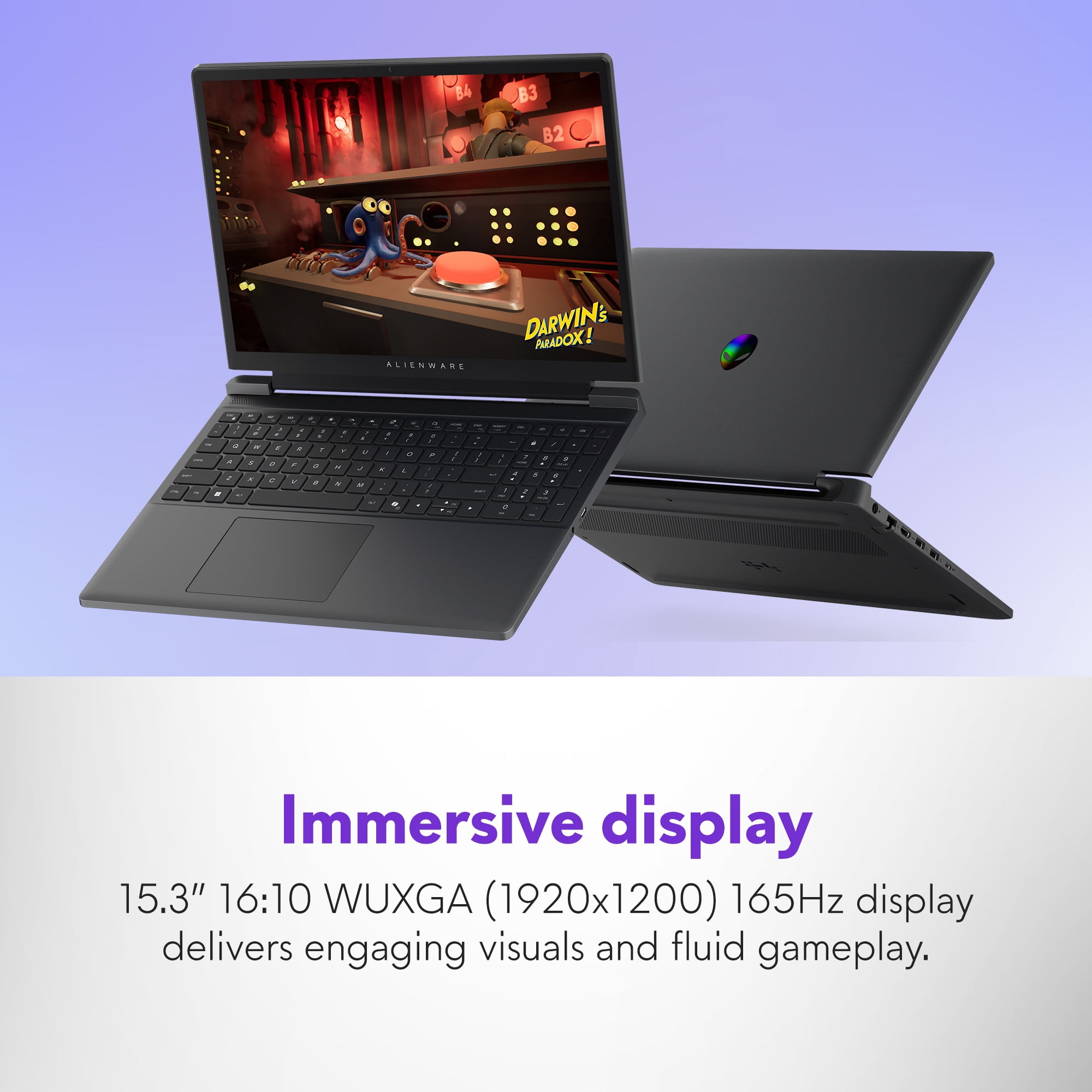 Alienware 15.3 in Gaming Laptop, AMD Ryzen 5, NVIDIA GeForce RTX 4050, 16GB DDR5 RAM, 512GB SSD, 165Hz WUXGA Display (Black) ifph1