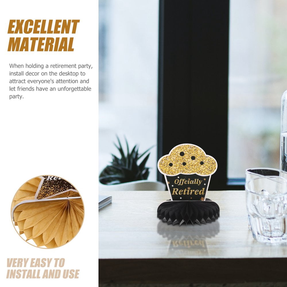 Generic Party Retirement Honeycomb Table Centerpiece (Gold, 1 Pack) 87adc