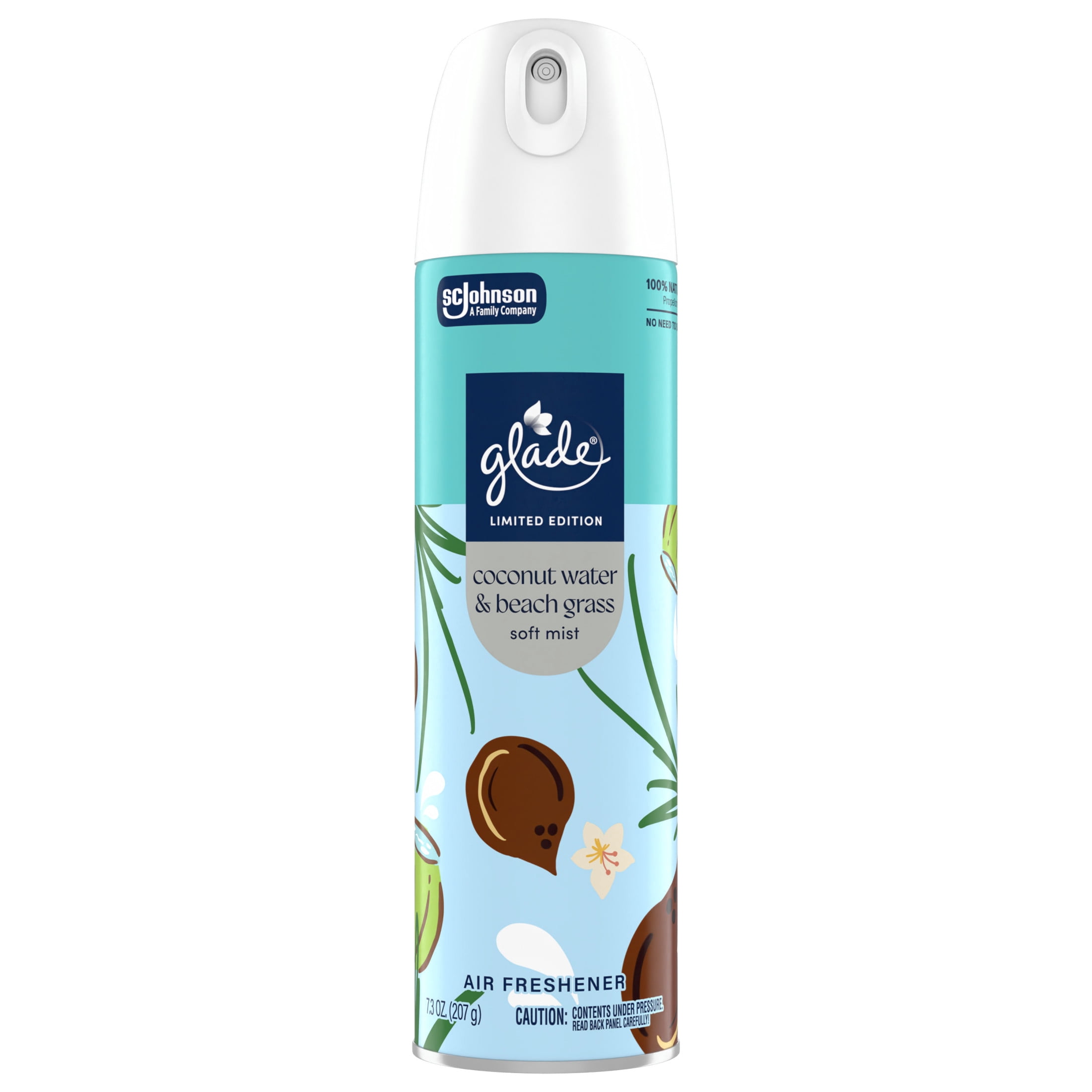 Glade Soft Mist Odor Fighting Air Freshener, Coconut Water & Beach Grass (7.3 oz) 1dyro