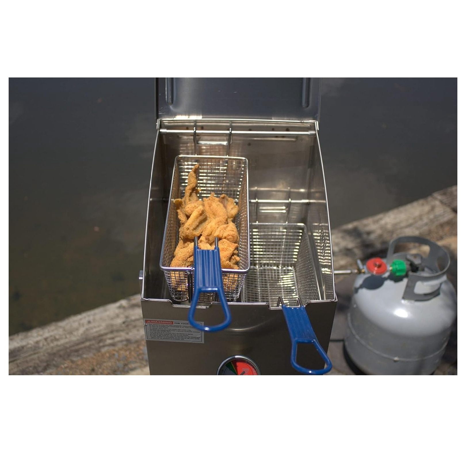 Bayou Classic Fry Basket for 4-gal Stainless Steel Fryer (Silver, 11 in x 5.5 in x 4.25 in) n6jxr