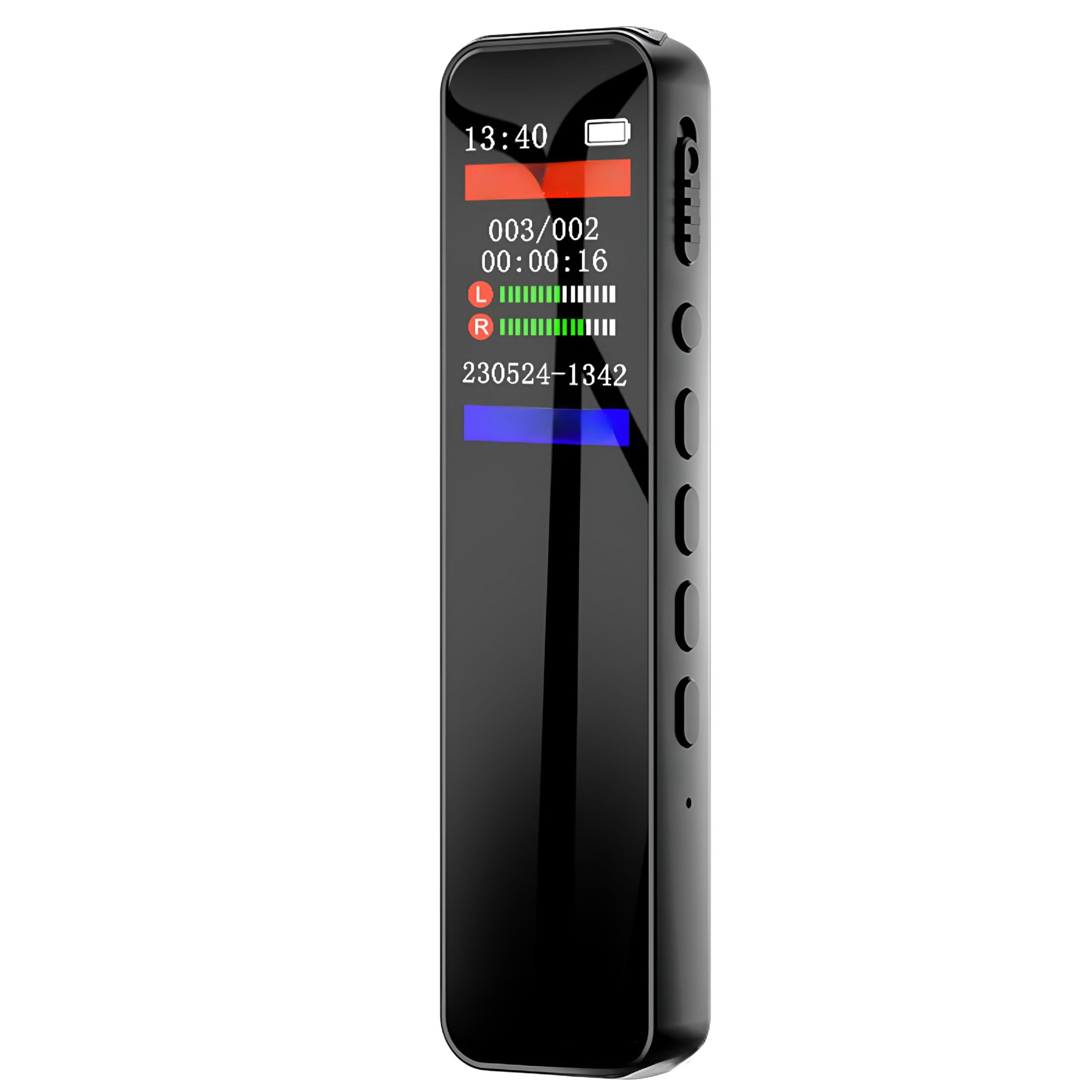 GJX Digital Voice Recorder with Noise Reduction, Portable Audio Recording Device for Lectures and Meetings (Black, 8 GB) r66se