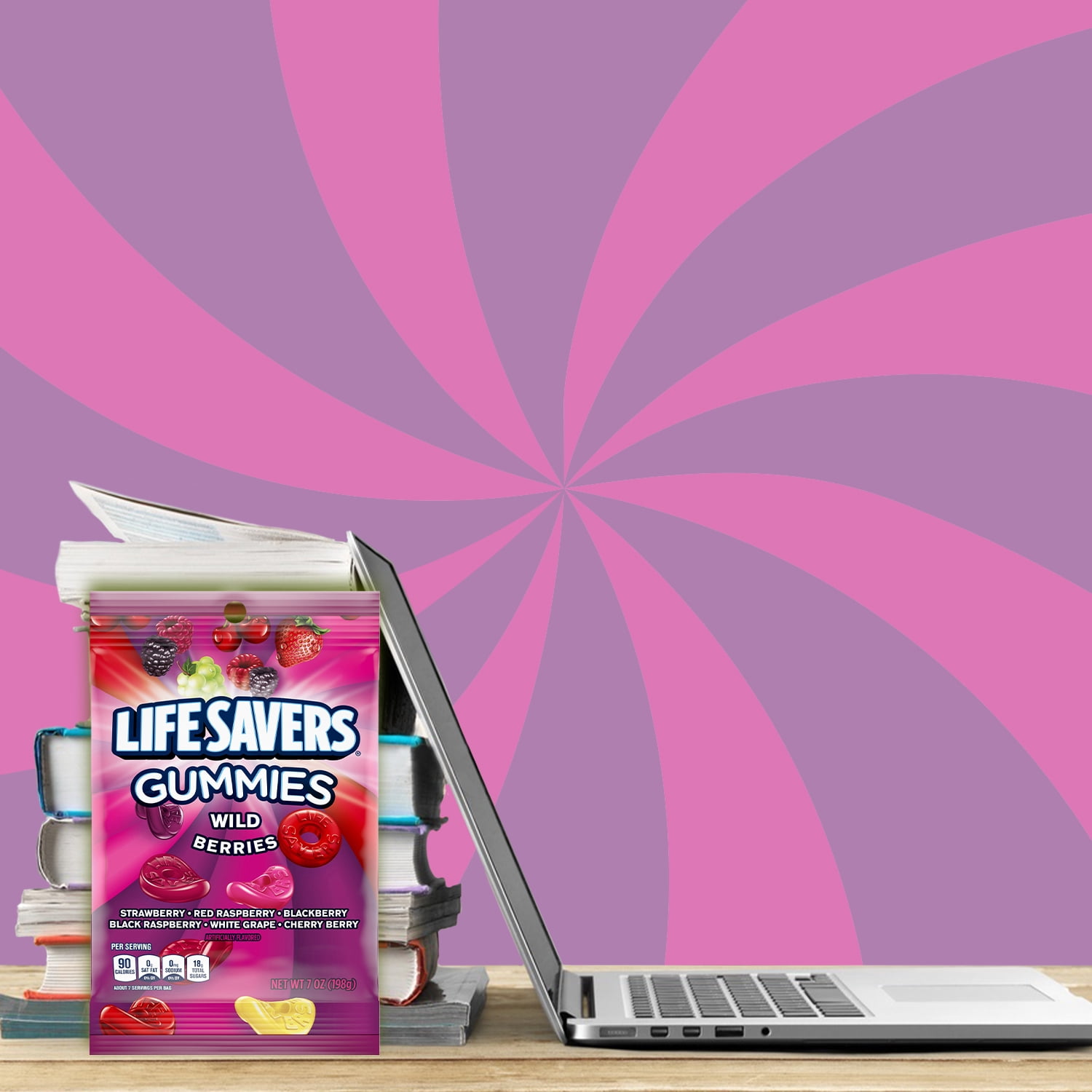 Life Savers Gummies, Wild Berries Fruit Gummy Candy (Assorted Flavors, 7 oz) s974w