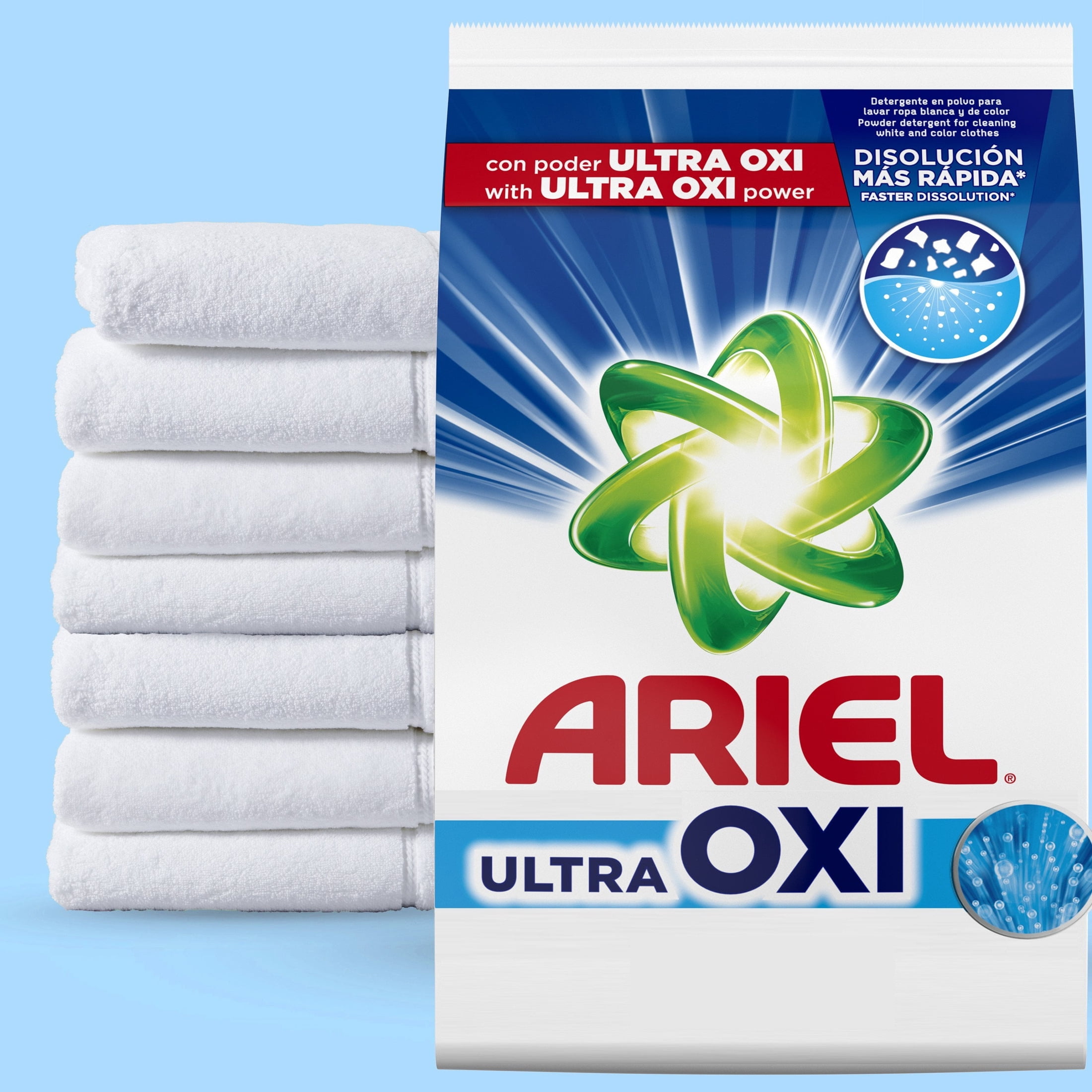 Ariel Laundry Detergent Powder, Oxi Advanced Stain Removal, Original Scent (105 oz, 66 Loads) a3rmb