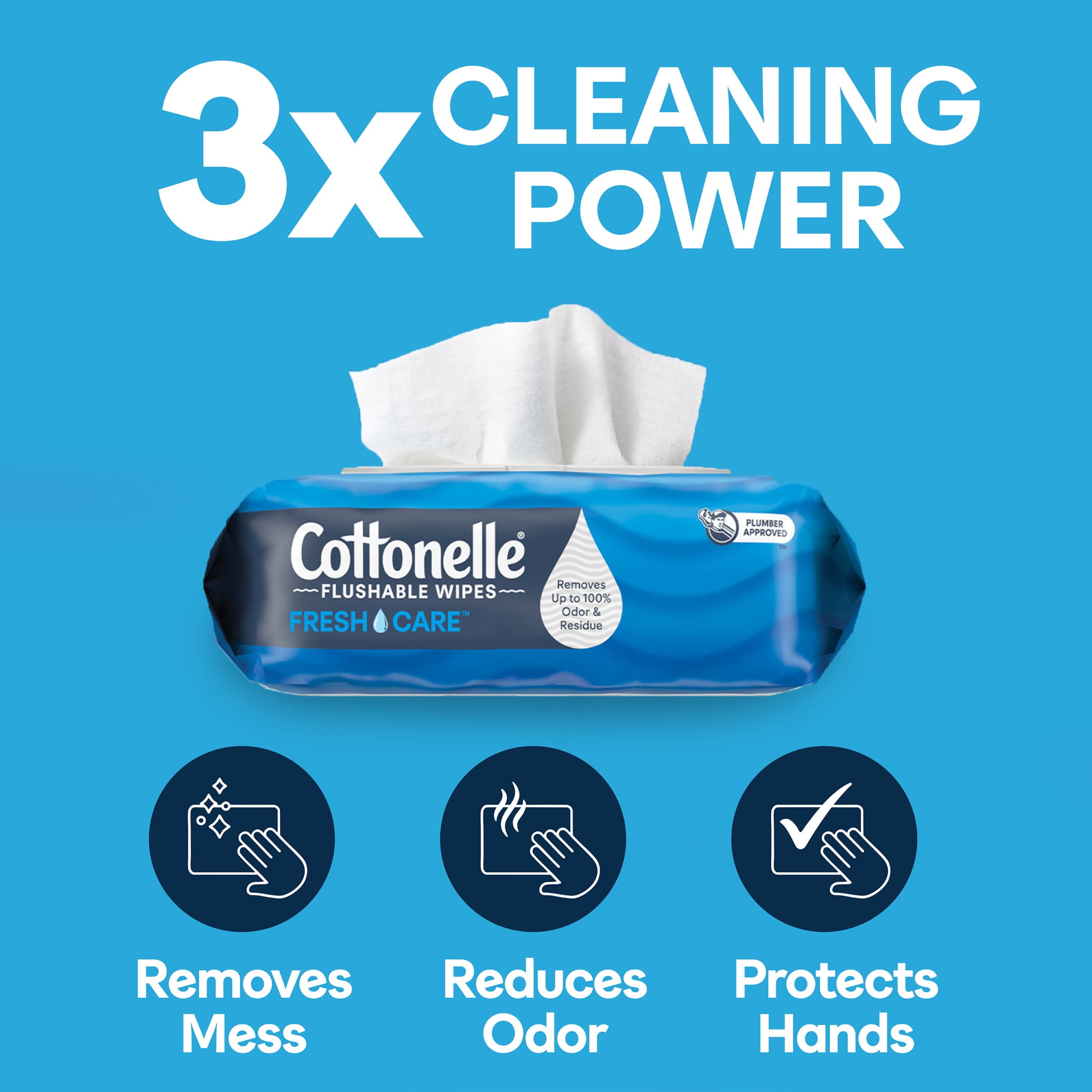 Cottonelle Fresh Care Flushable Wet Wipes (White, 420 Count) awera