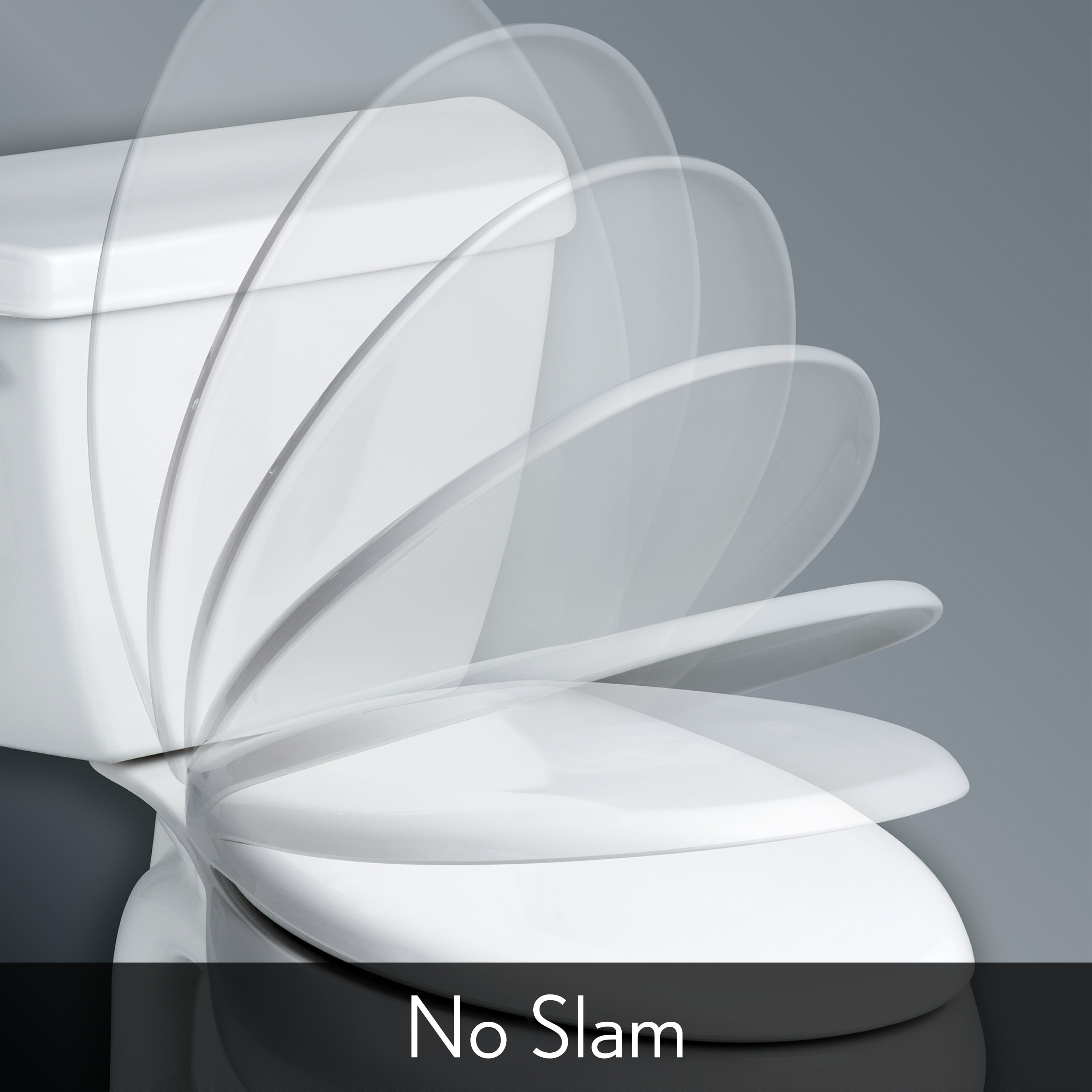 Mayfair Lannon Slow Close Round Enameled Wood Toilet Seat (White, Round) rpjpy