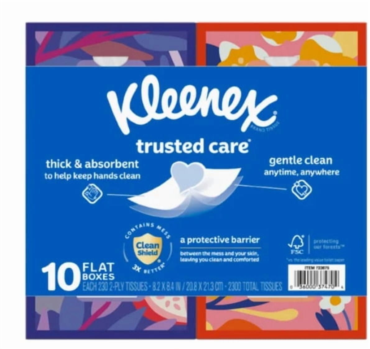 Kleenex Trusted Care Facial Tissue (2-Ply, 2300 Total Tissues, 10-Pack) 7xj9x