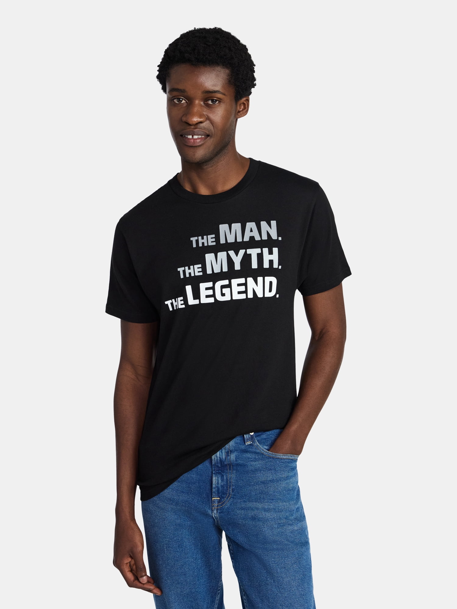 Way To Celebrate Men's Dad Myth Legend Graphic Tee (Black, XS-5XL) 3yl6v
