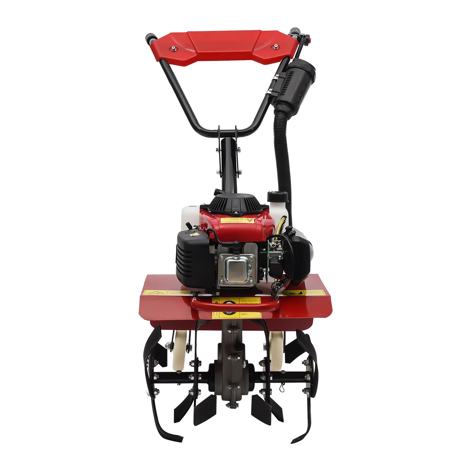 Miumaeov 63cc 4-Stroke Gas-Powered Front Tine Tiller, Heavy-Duty Garden Cultivator for Soil Prep (13.8 in Tilling Width) oonjs