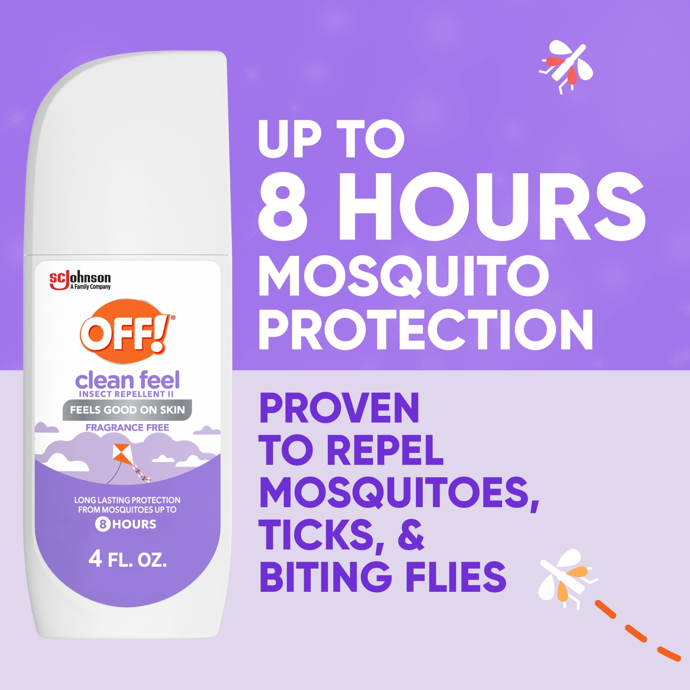 OFF! Clean Feel Picaridin Mosquito Repellent Spritz, Fragrance Free Bug Spray (4 oz) klq5i