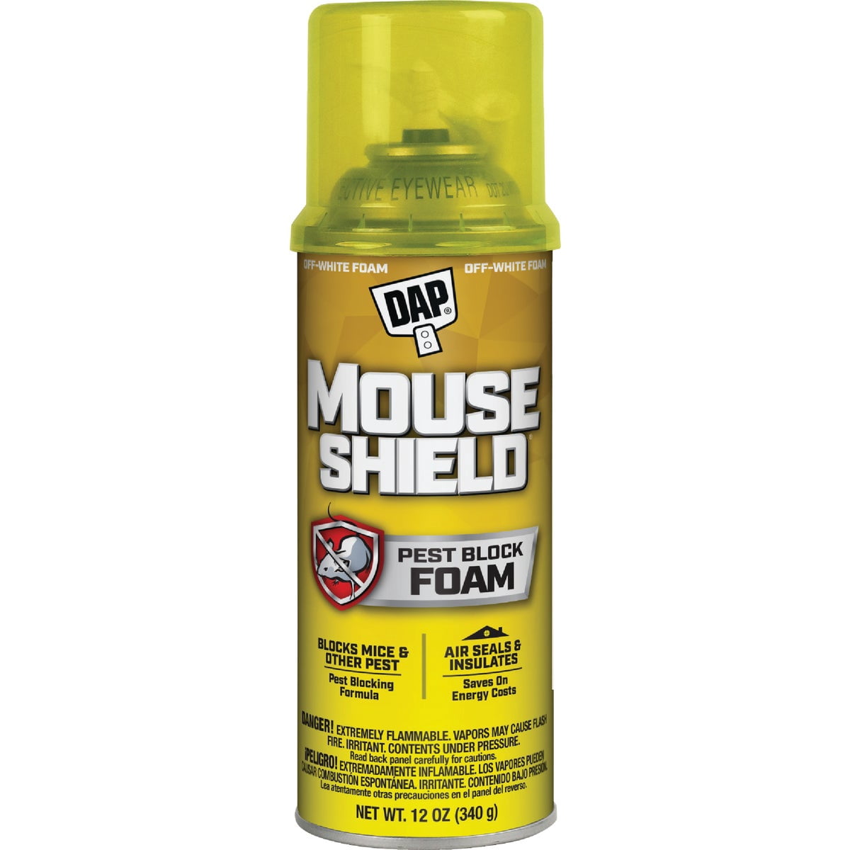 DAP Mouse Shield Foam Sealant and Blocker, Pest-Resistant Gap Filler (Off White, 12 oz) 2gcxe