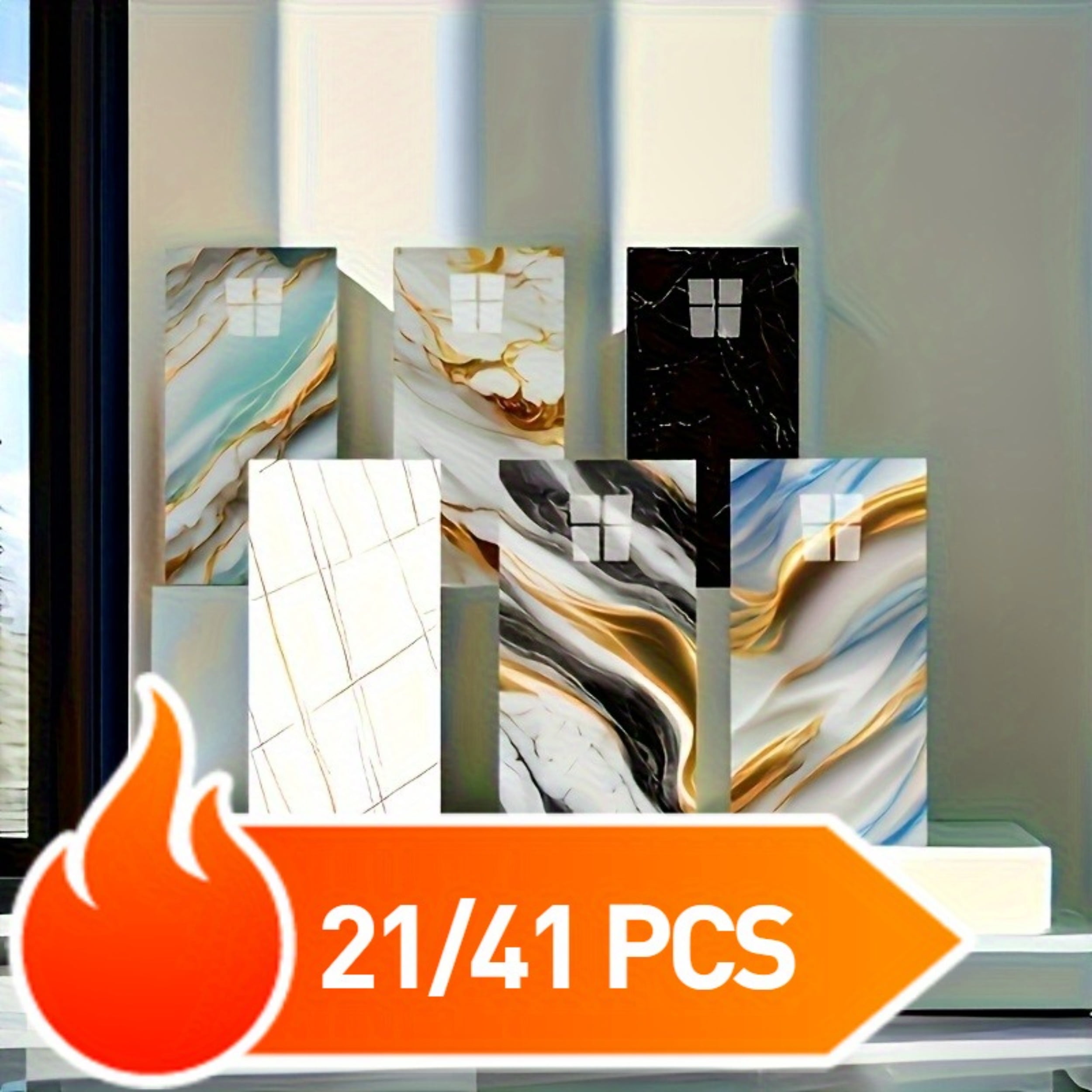 Generic Peel and Stick Wall Panels, Marble Pattern PVC Waterproof Backsplash Tiles for Kitchen and Bathroom (12 in x 12 in, 10 Pack) 60k28